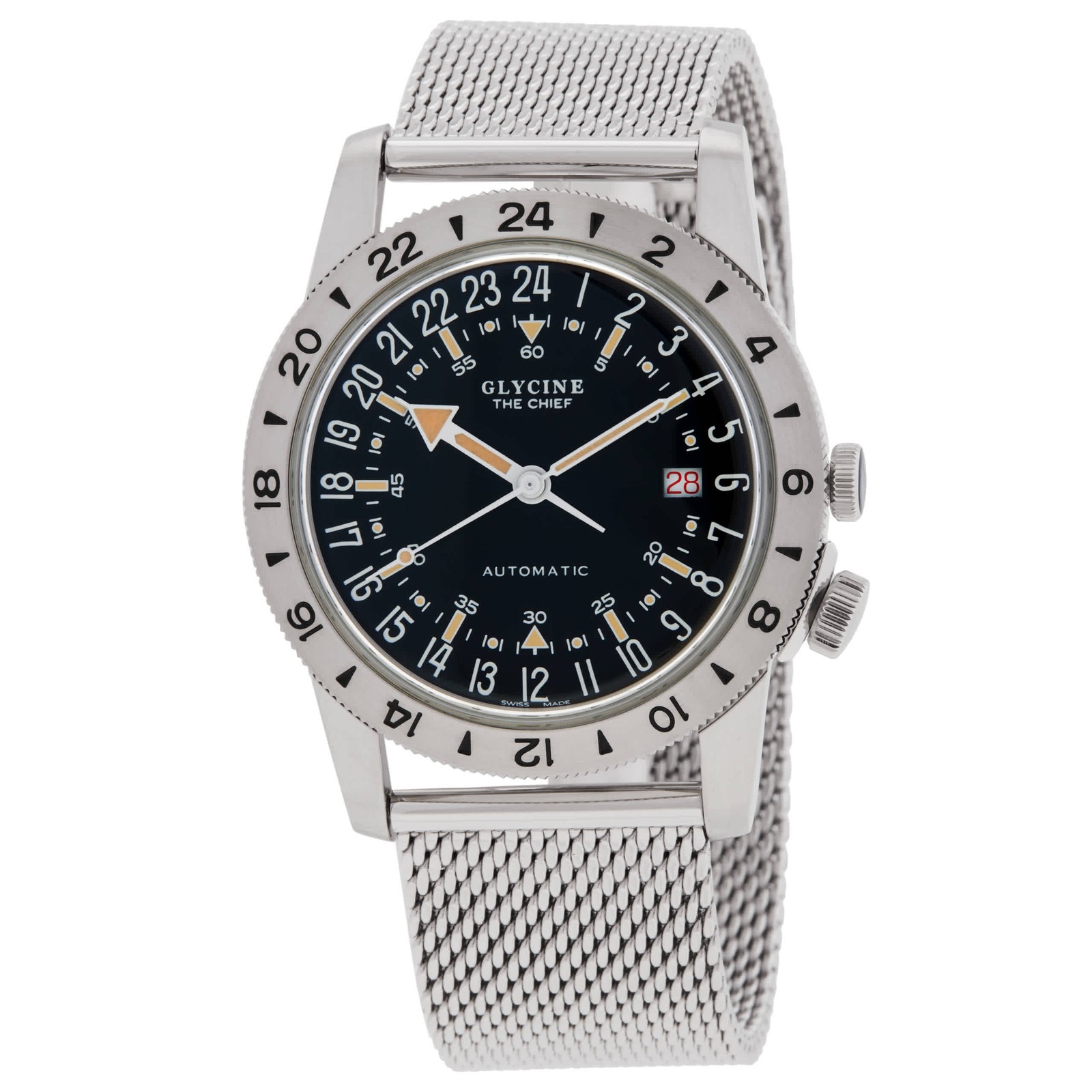 Glycine Airman Vintage The Chief Purist Automatic Black Dial Unisex Watch GL0468