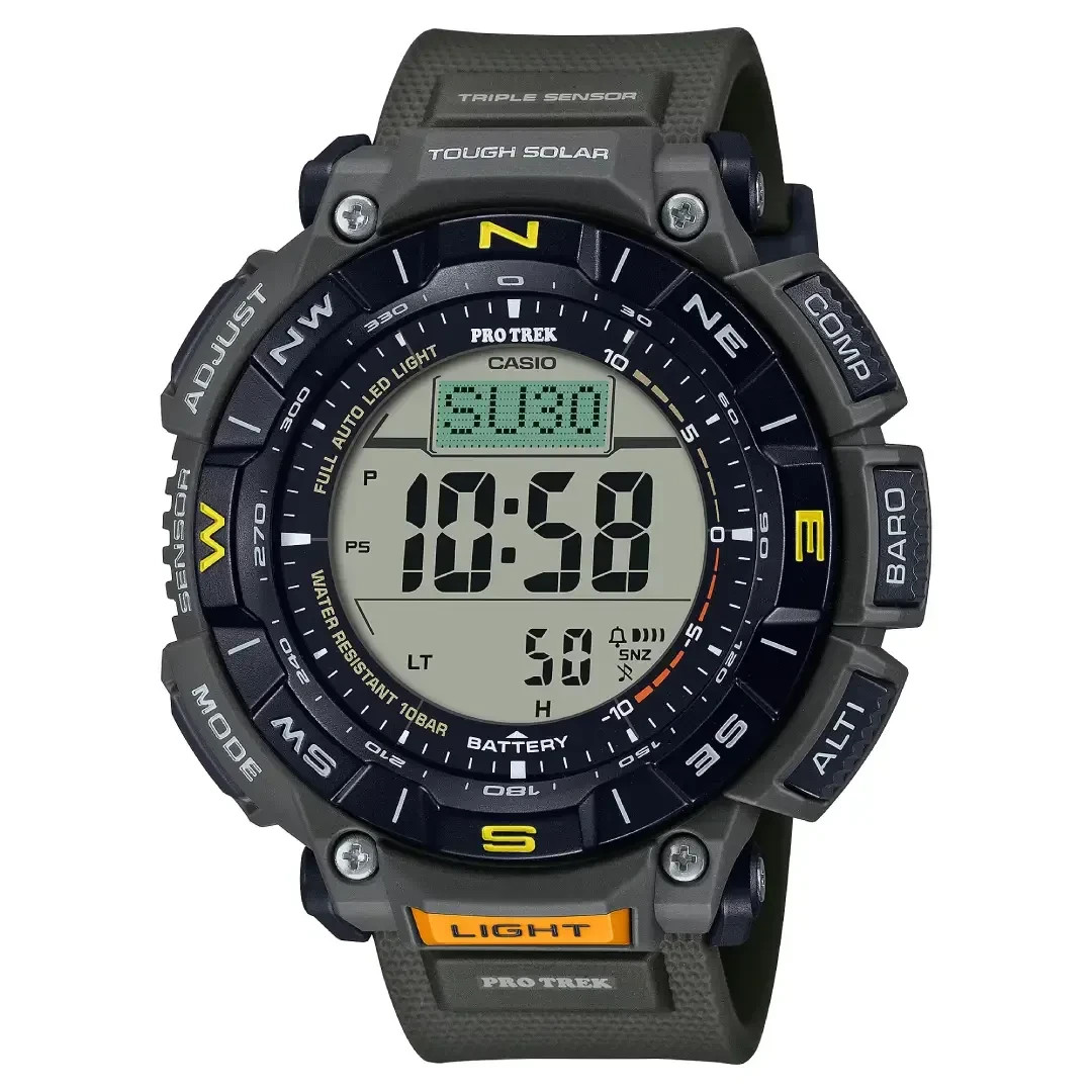 Casio Pro Trek Climber Line PRG-340-3 Grey Dial Biomass Plastic Strap Mens Watch