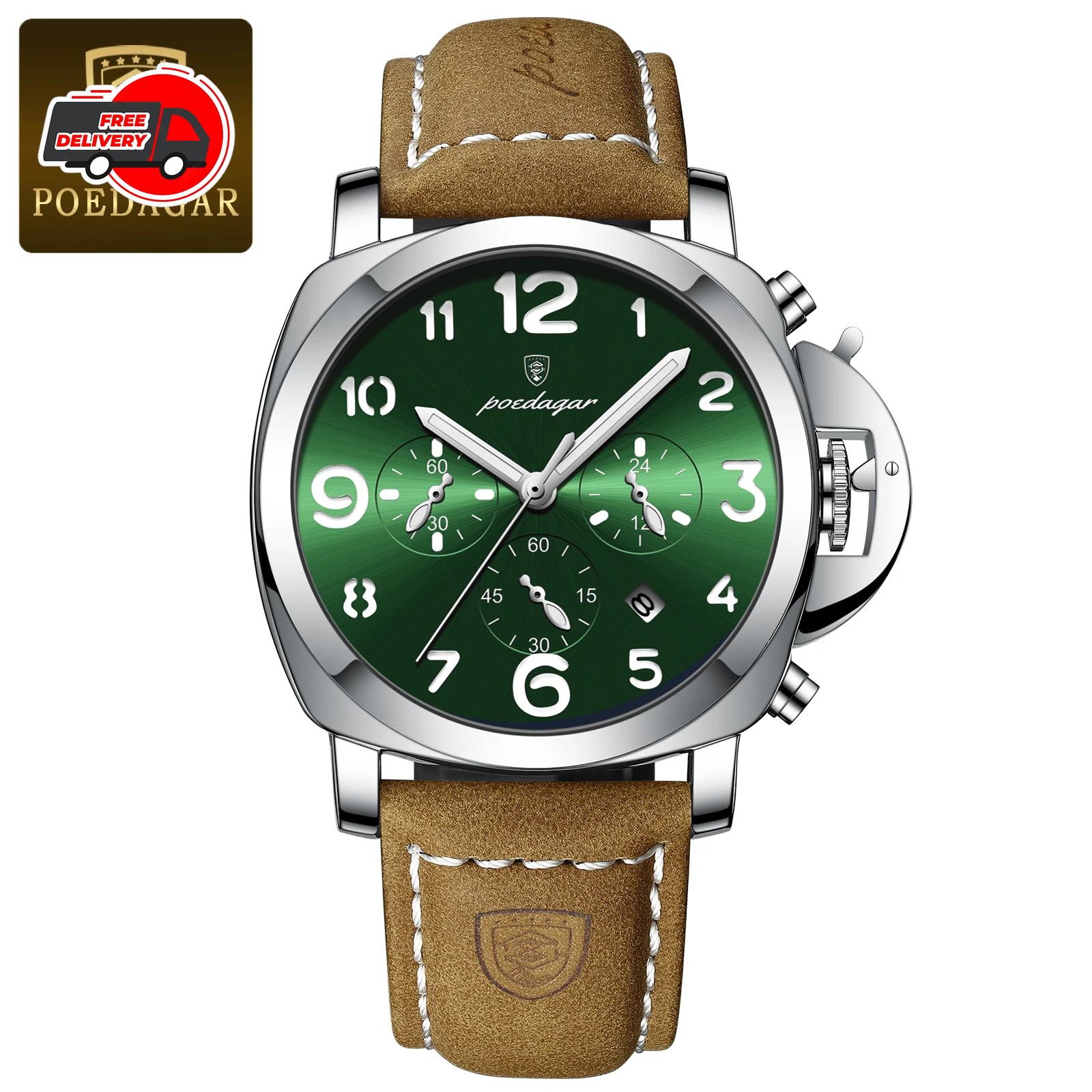 Tourbillon Leather Watch Men’s Automatic Mechanical Waterproof Wristwatches
