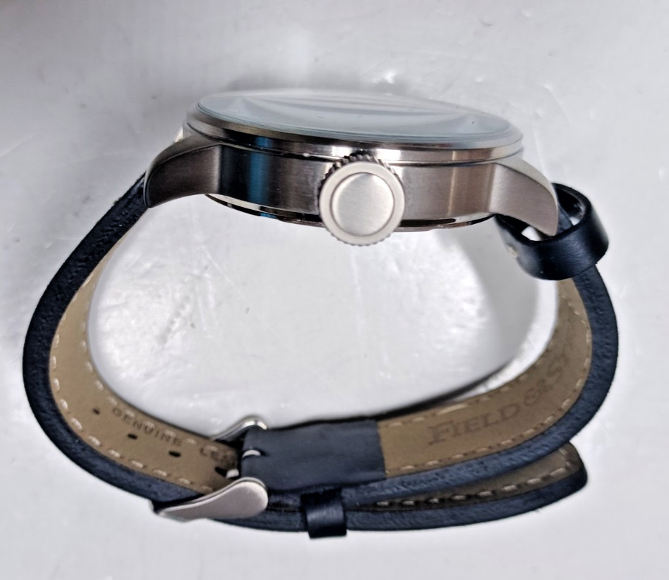 NOS Field & Stream Angler Stainless Steel Mens Watch All Paperwork and Case