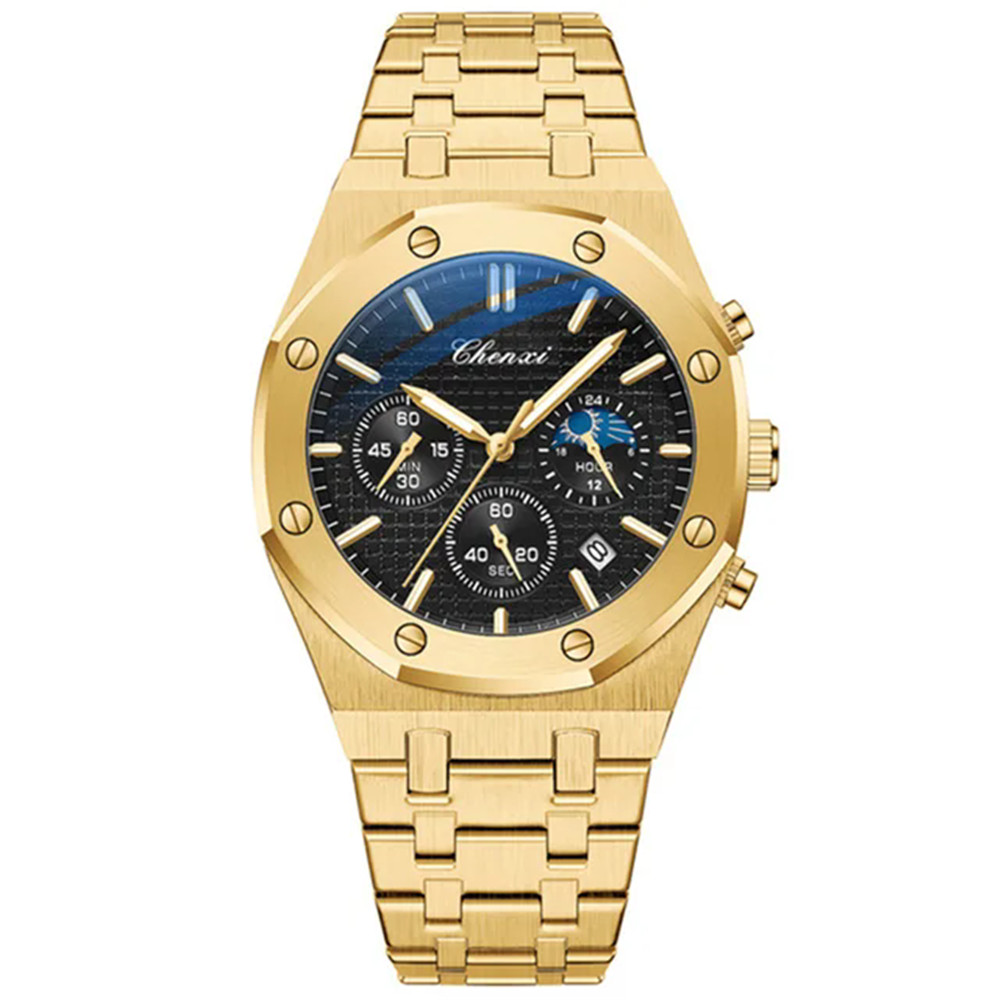 CHENXI Men Watch Luxury Wristwatch Multifuction Stainless Steel Calendar Watches