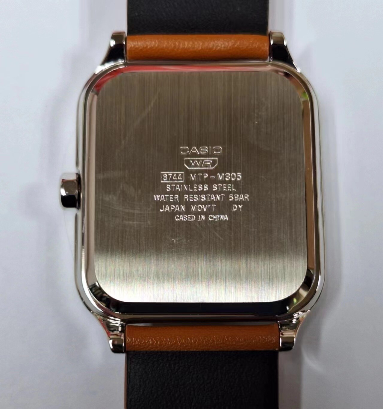 Casio MTP-M305L-1A Moon Phase Quartz Brown Leather Band Men’s Watch MTPM305L1A