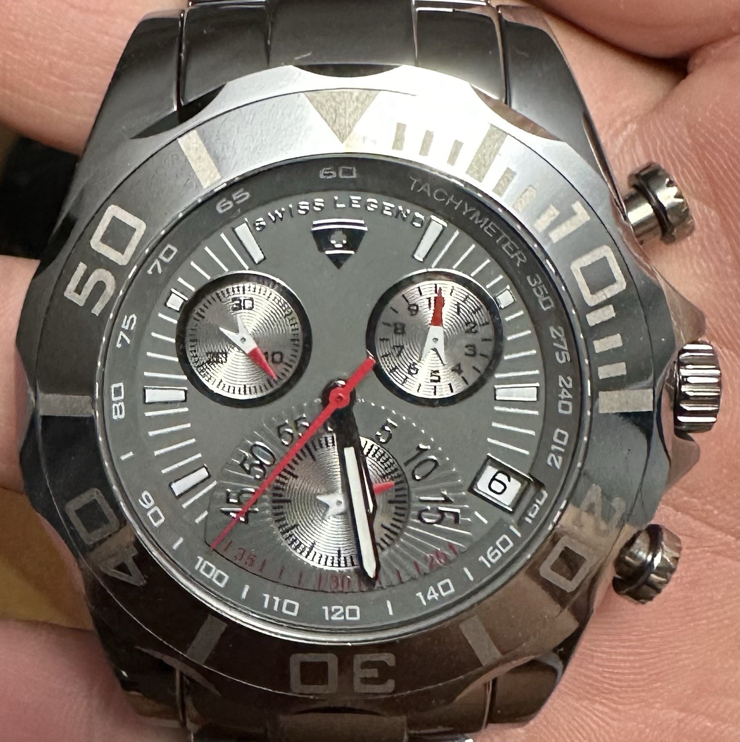 Swiss Legend All Tungsten Carbide Watch