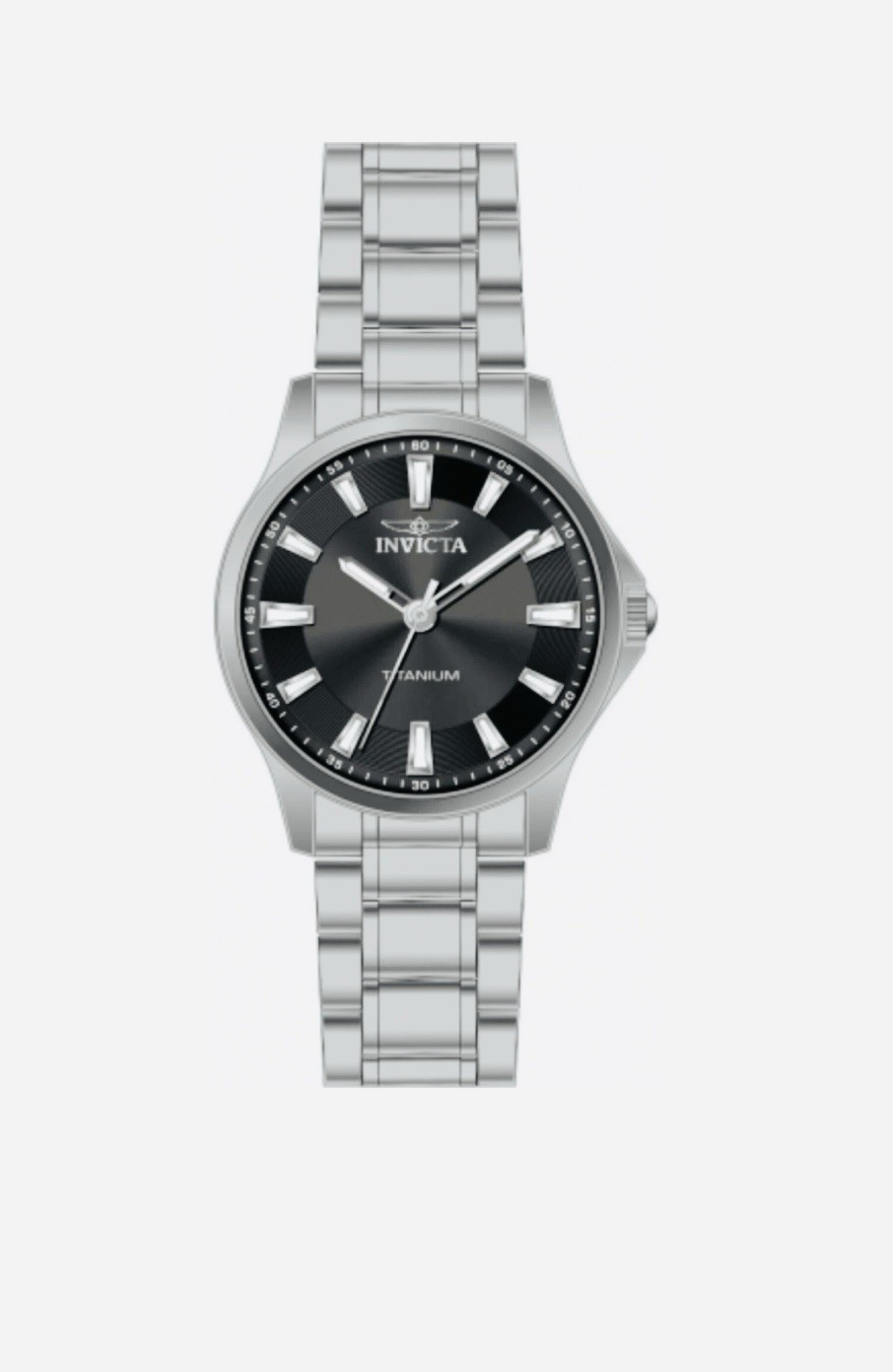 Solid Titanium Invicta TI-22 Men’s Watch – 43mm Silver Black 47515 NEW