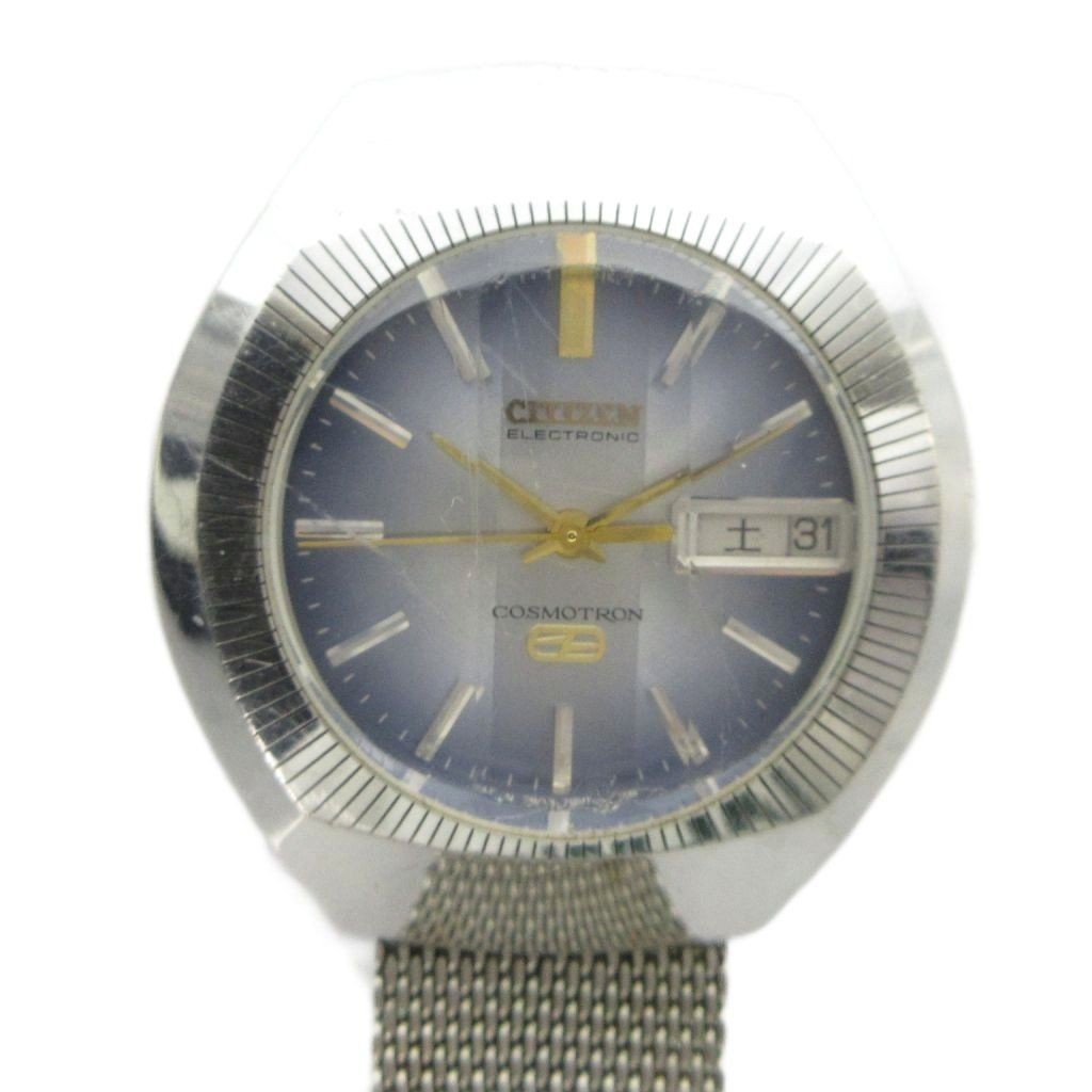 CITIZEN 70s 4-790421 COSMOTRON Silver Watch From Japan