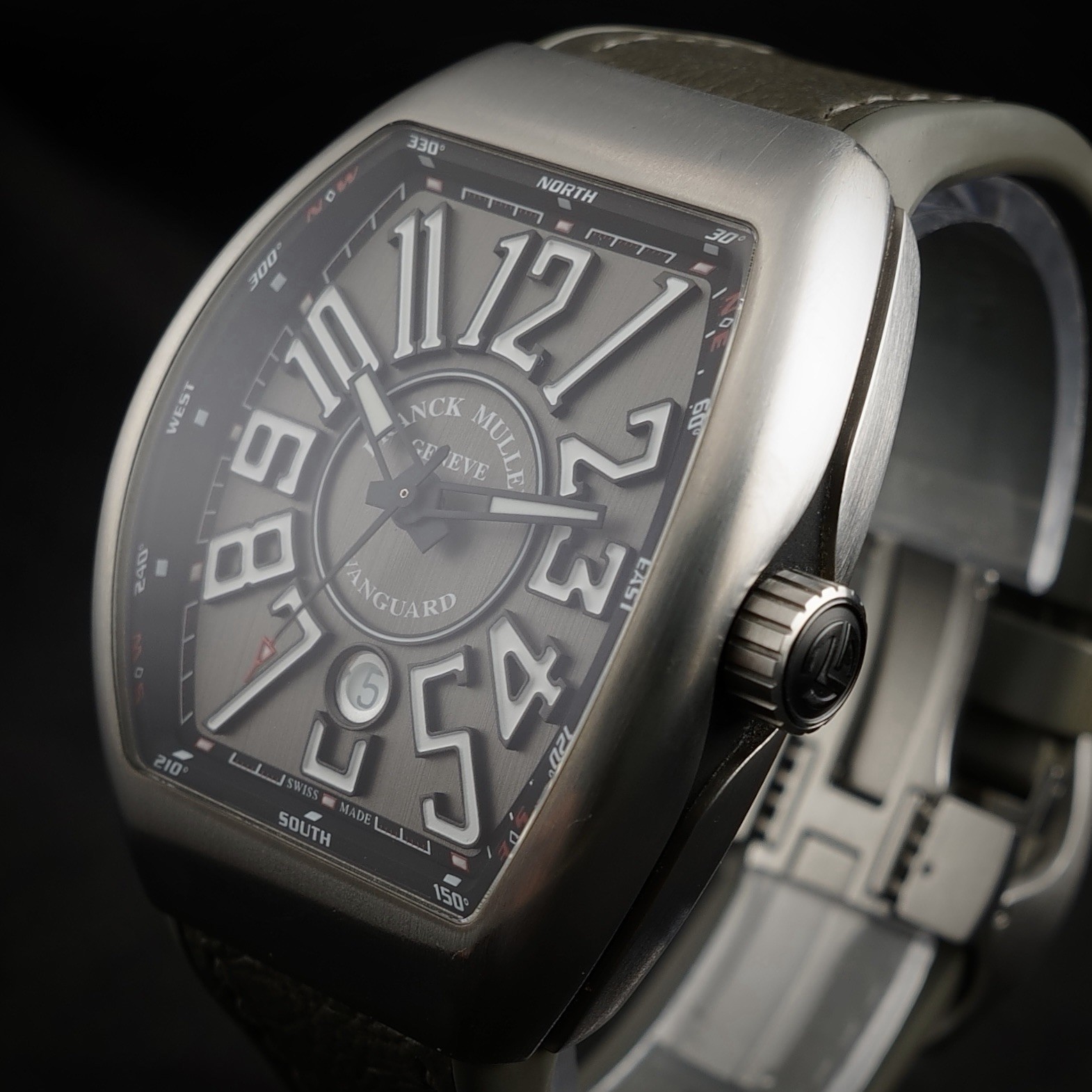 Franck Muller Vanguard TT BR NR V 45 SC DR – Titanium Case – Grey Dial 45mm