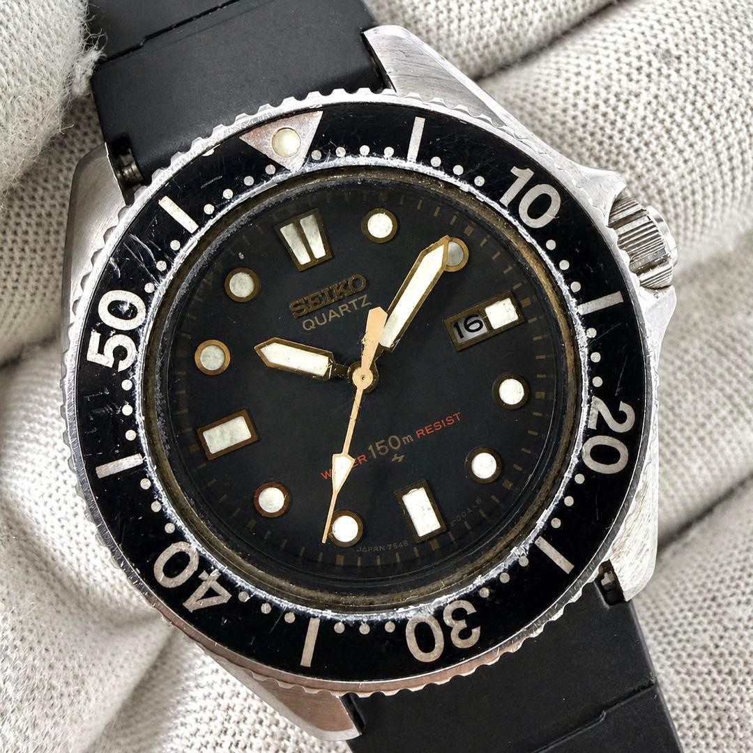 New Battery Running SEIKO Divers 2625 0010 Date Wristwatch