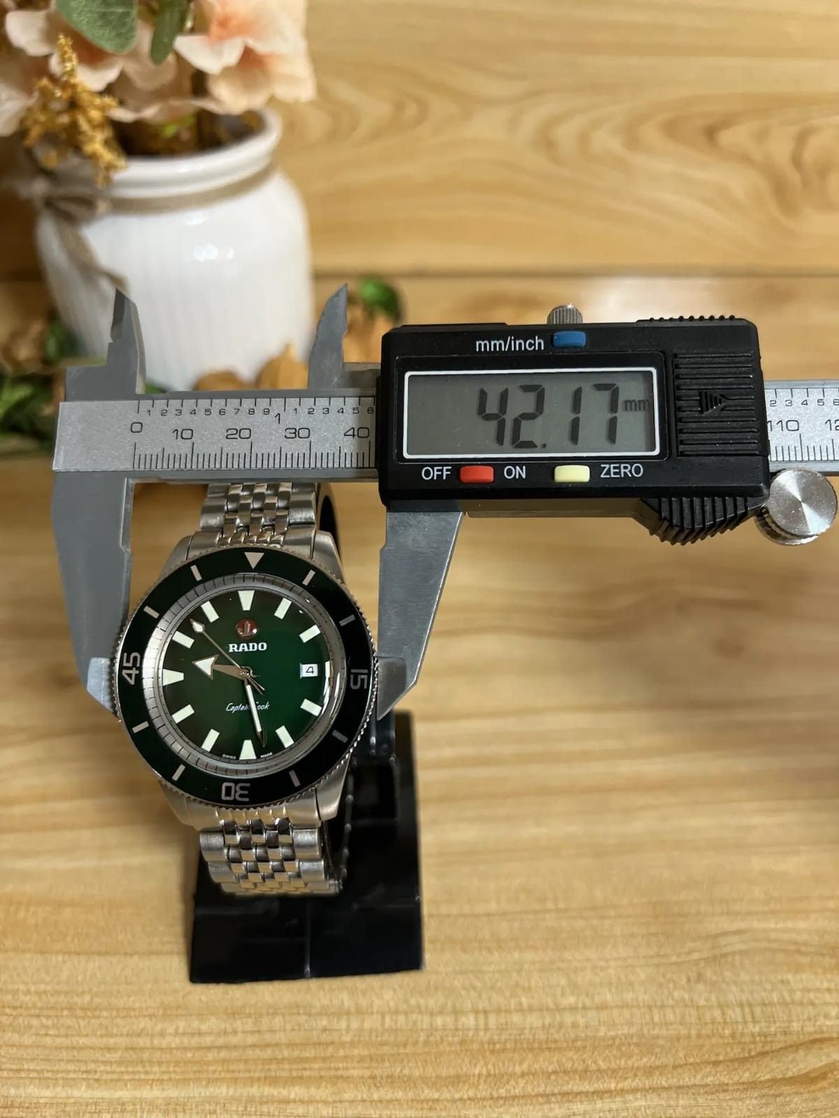 Rare Rado Captain Cook Automatic Stainless Steel Men’s Green Dial Swiss Watch