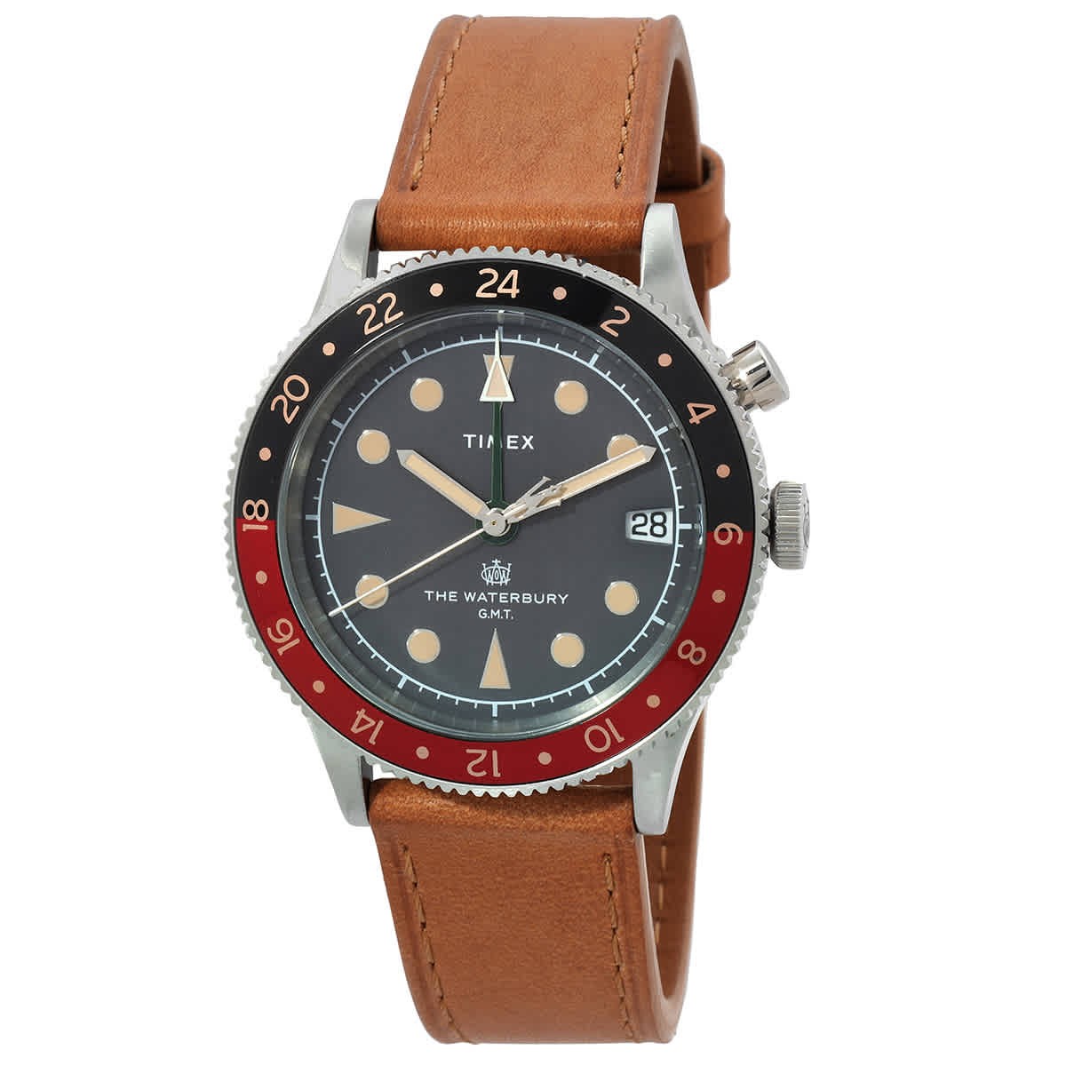 Timex Waterbury Traditional GMT Quartz Coke Bezel Men’s Watch TW2V74000VQ