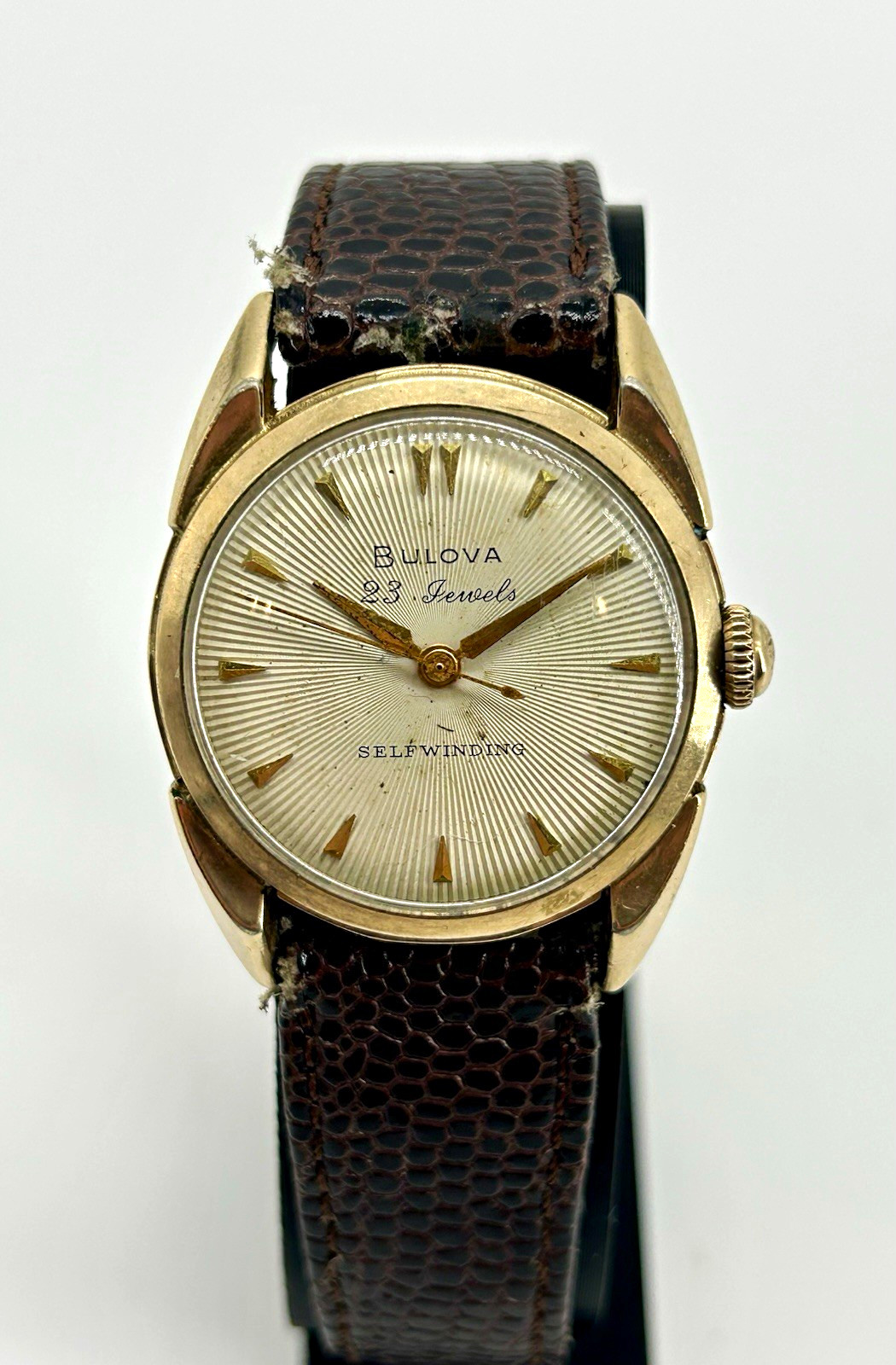 1957 Bulova 23 Jewel Self-Winding Automatic 10BPAC Sunburst Dial 31.4mm Runs