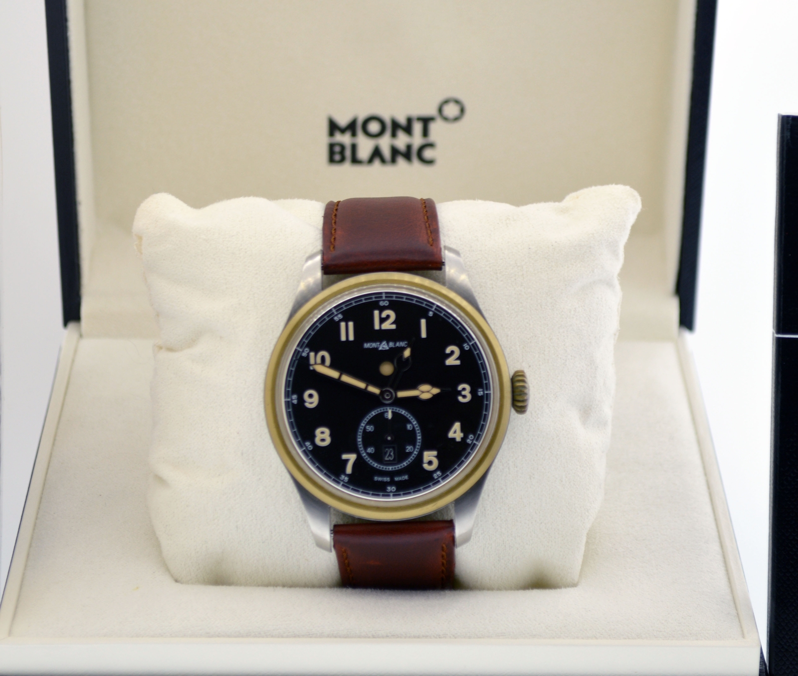 Montblanc 1858 Dual Time Zone 44mm Stainless Steel Bronze Automatic Watch 116479