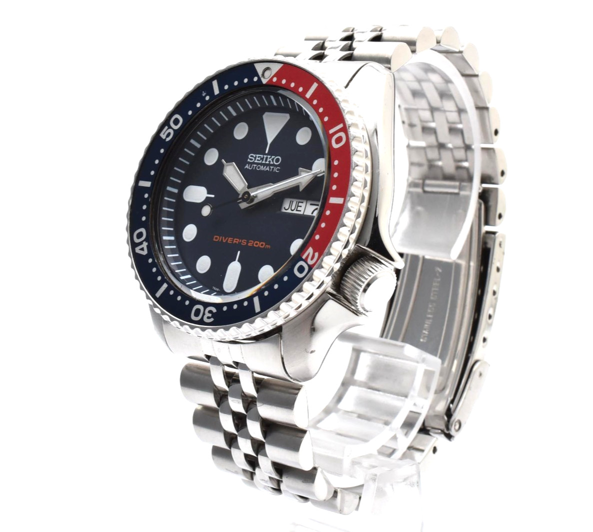 SEIKO SKX009 7S26-0020 Automatic Men’s Diver Watch Pepsi Jubilee 200m Day Date