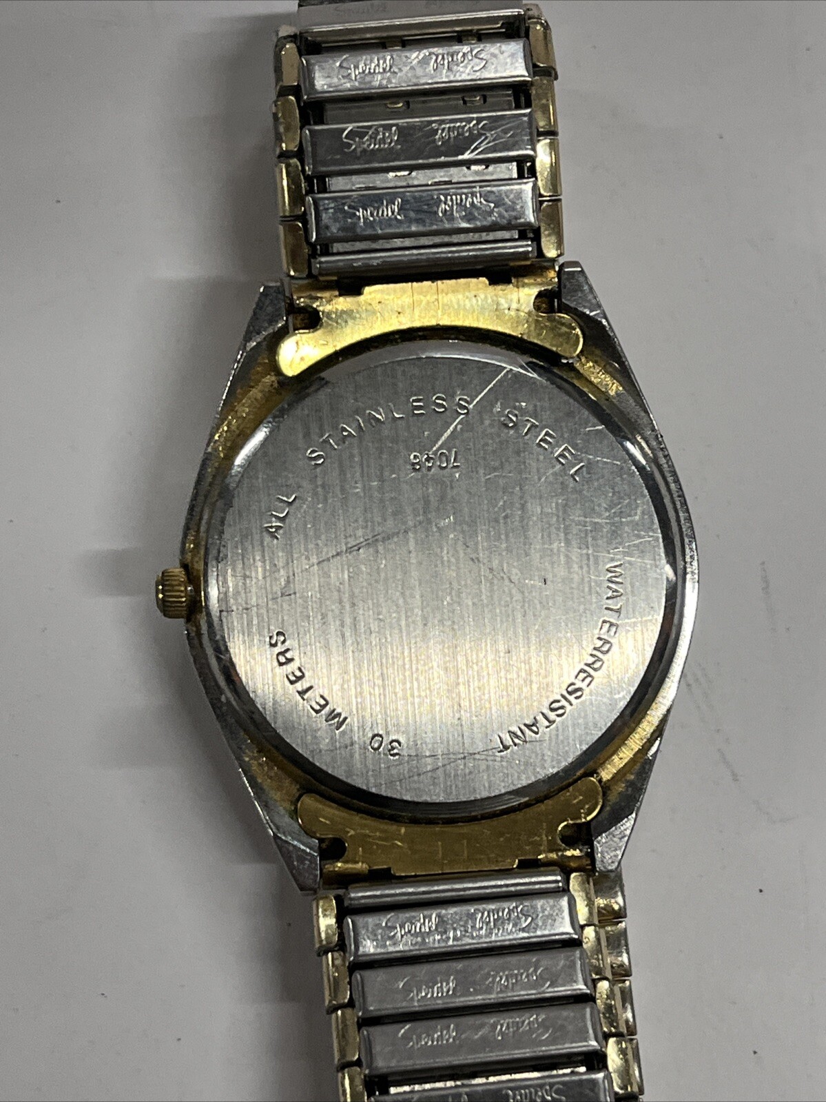 Vintage Speidel 30 Meters Quartz Stainless Steel Water Resistant Watch 7045
