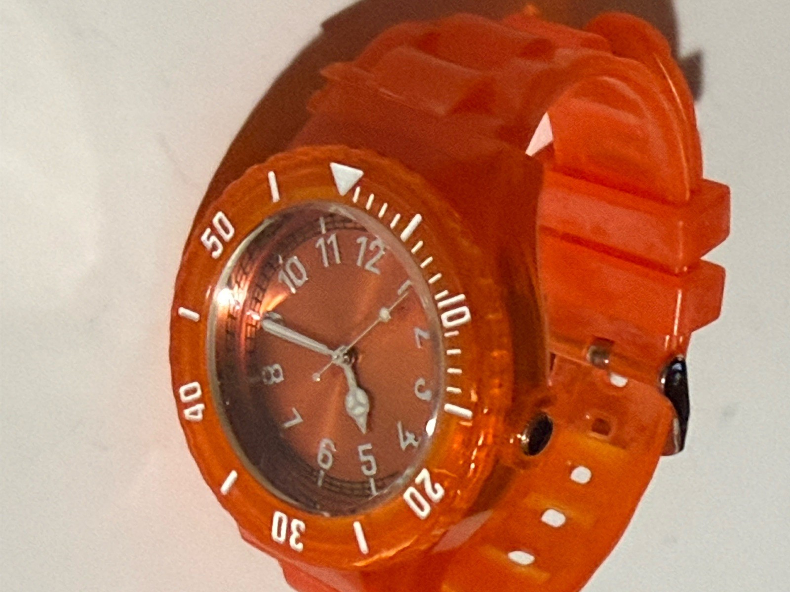 Orange Silicone Wrist Watch
