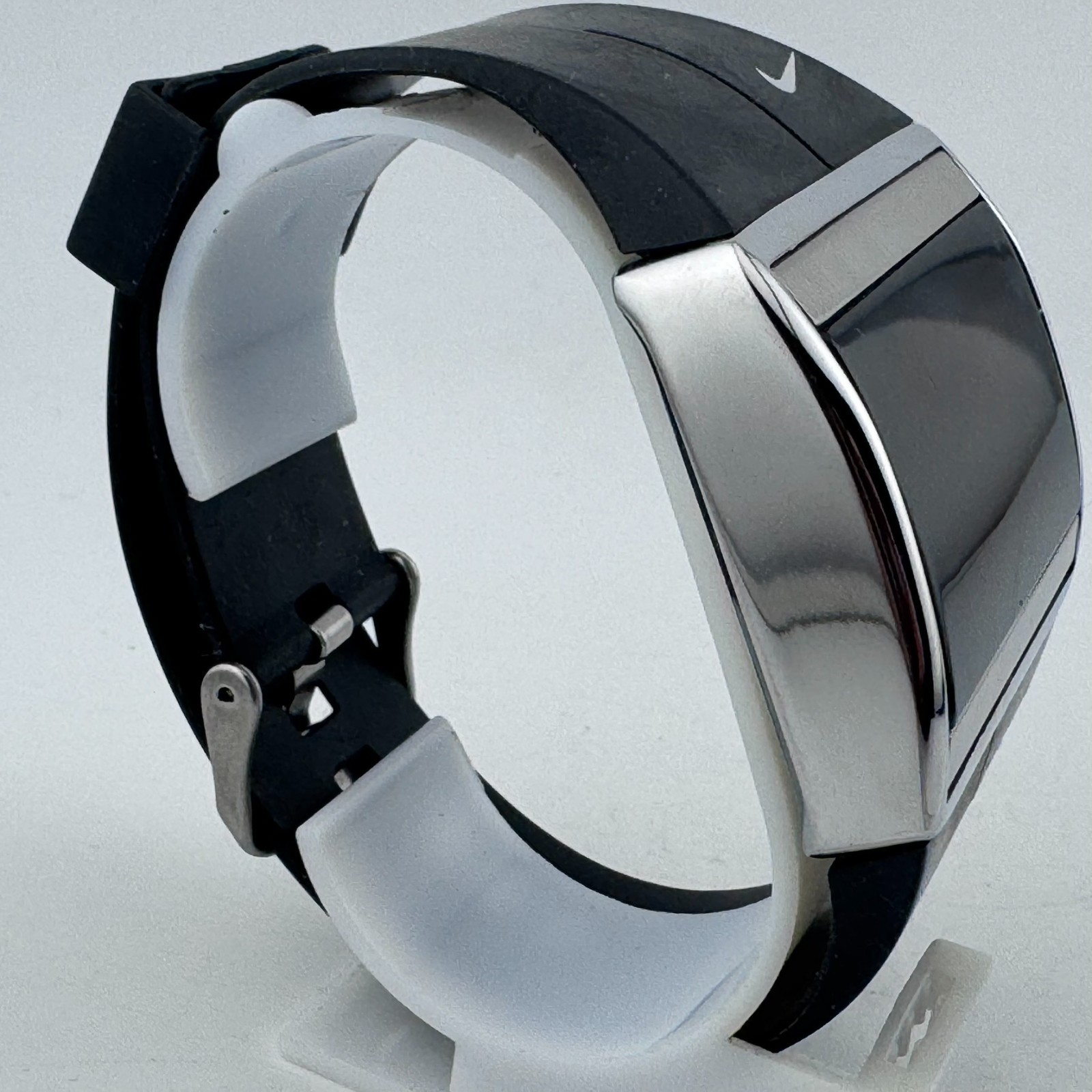 48″ Men Silver Black Rectangle Touch Red LED Digital Quartz Watch New Battery