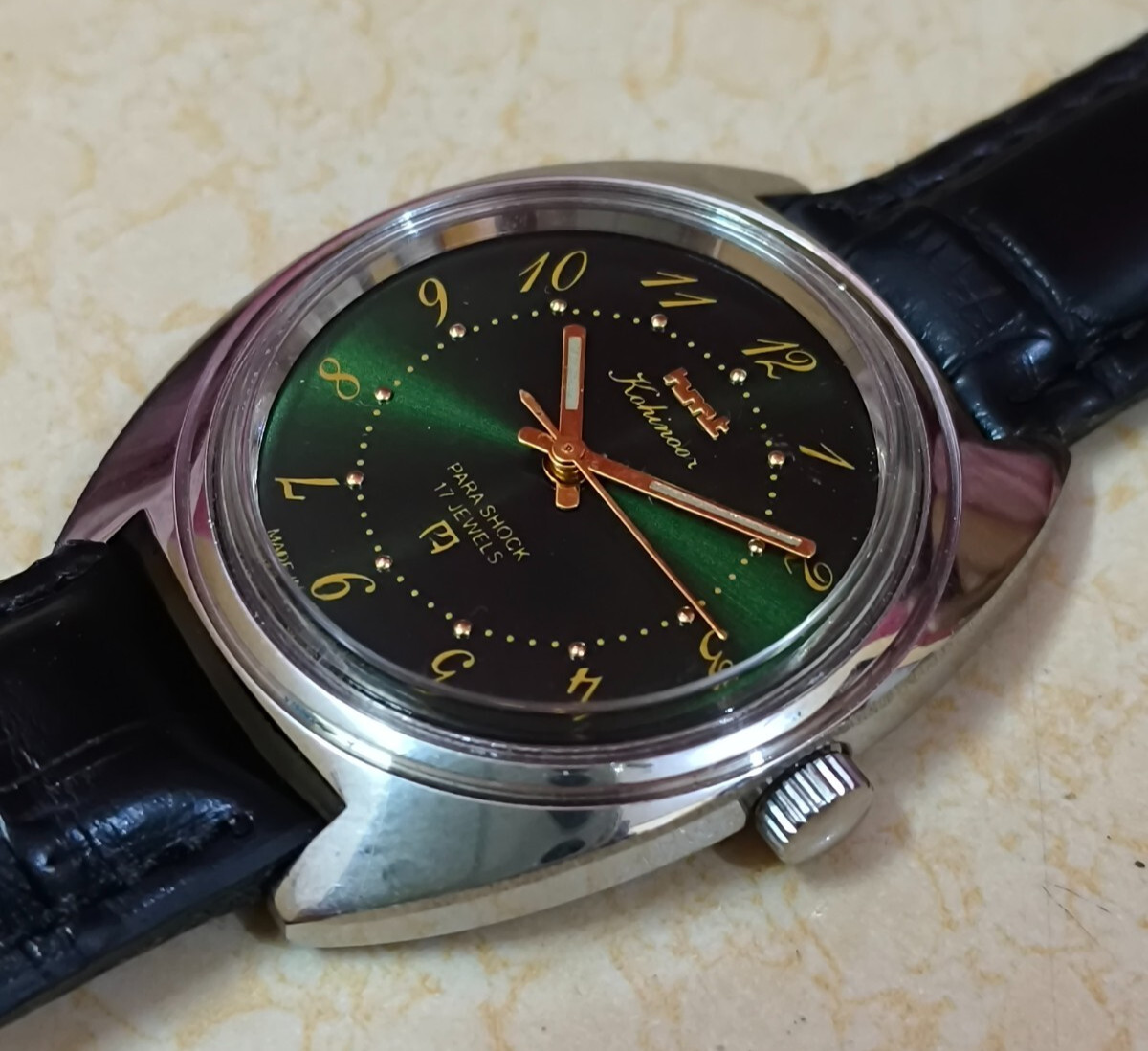 Vintage HMT Kohinoor Green 17 Jewels Mechanical Hand Winding Men’s Wrist Watch