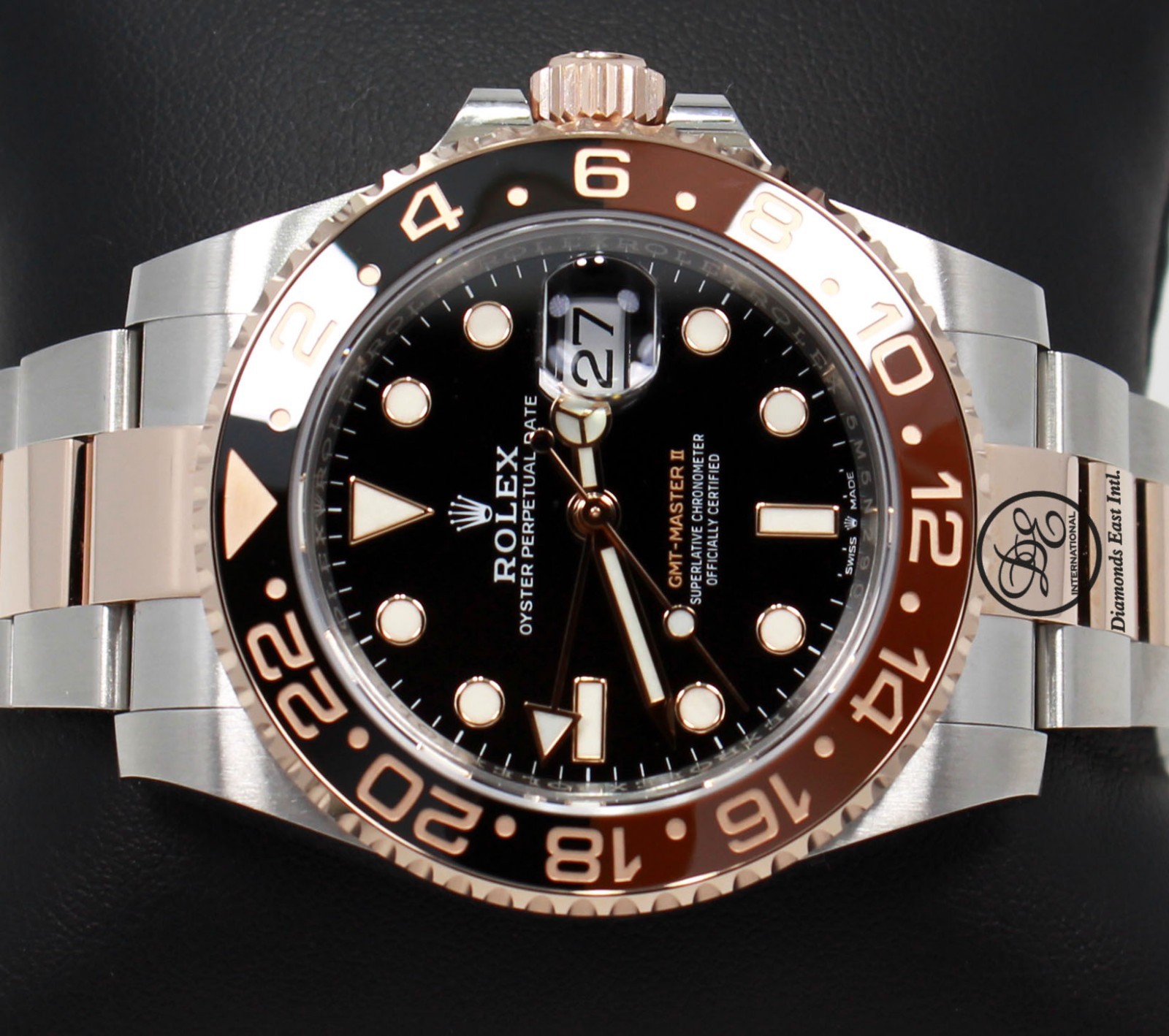 Rolex GMT-MASTER II 126711 ROOT BEER 18K Rose Gold /SS Ceramic B/PAPER *UNWORN*