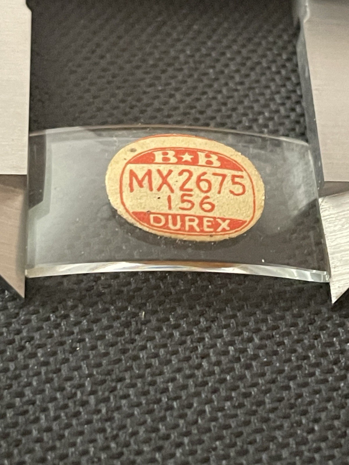 Watch Crystal 26.5 X 15.5 Mm Durex B&B Curved Rectangle Mineral Glass NOS #026