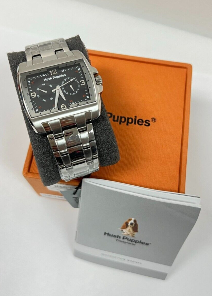 HUSH PUPPIES AUTOMATIC BLACK DIAL ST.STEEL MEN’S WATCH HP.14034M.1502 NEW
