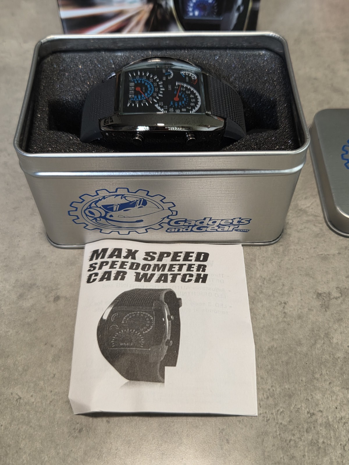 Max SPEED Speedometer Car Watch Black/Chrome Digital Display