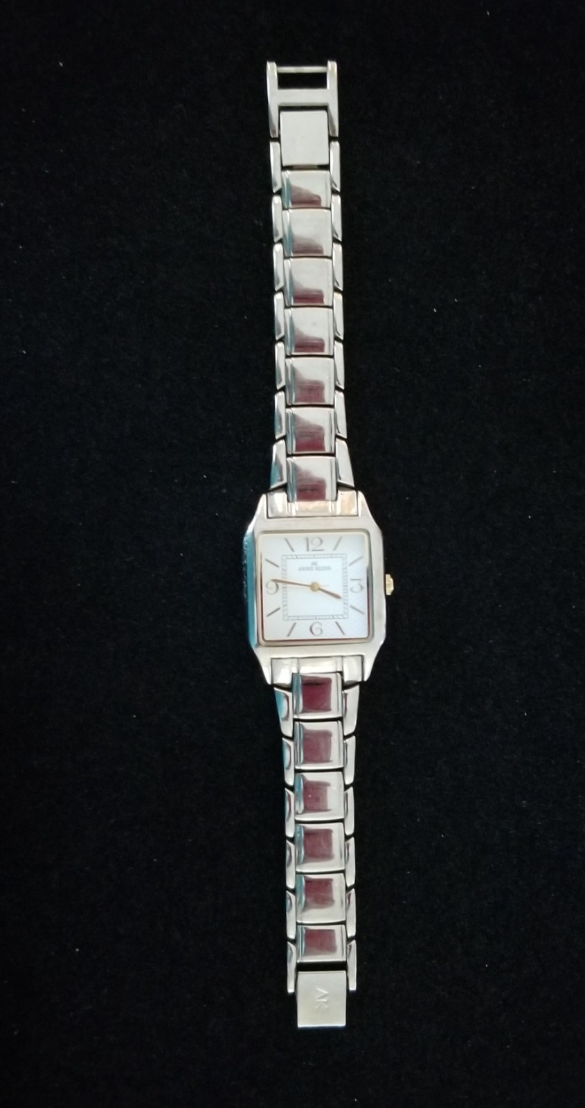 Anne Klein Silver Tone Watch 10/8389S Link Band 6.75″ Max Size New Battery