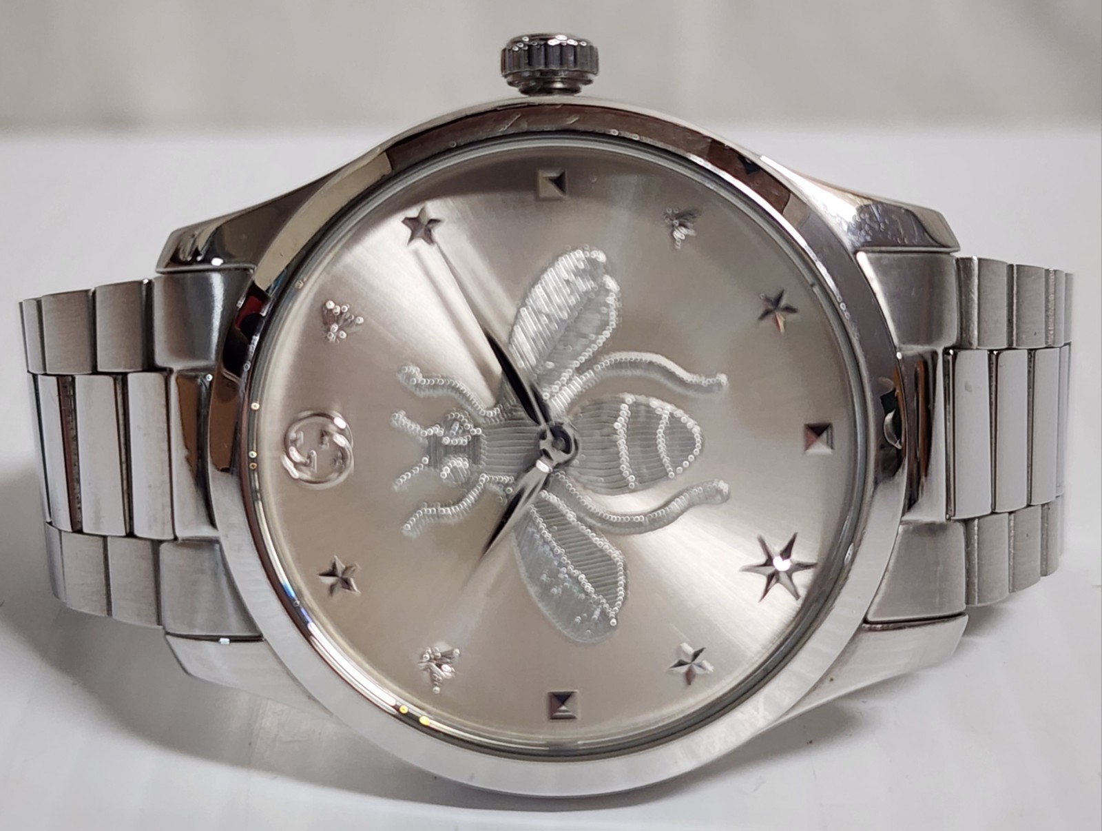 Gucci G Timeless Silver Dial Silver Steel Strap Watch For Women – YA1264126