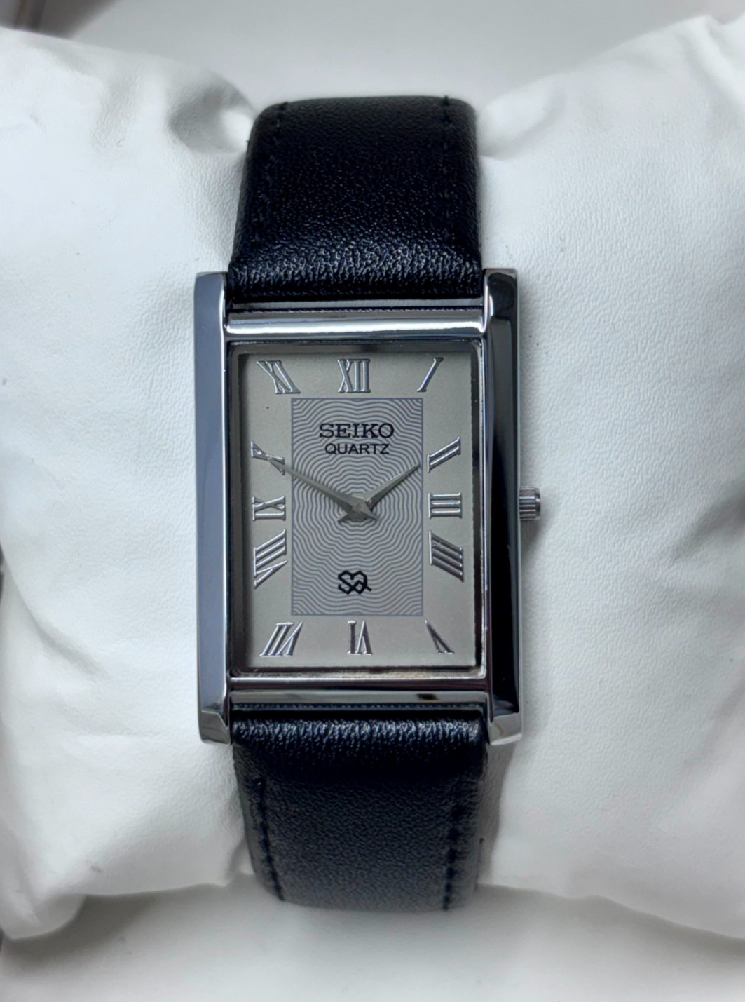 Vintage Refurbished Seiko Slim Tank Quartz Japan Men’s Wrist Watch
