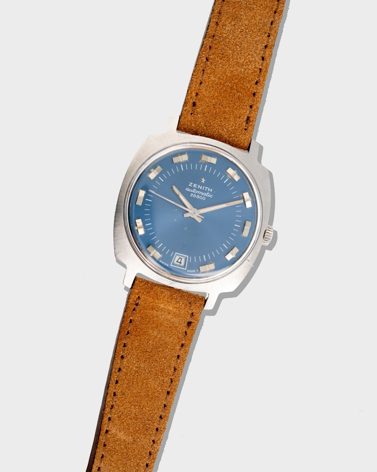 1970’s Zenith Automatic Cushion Ref. 28800 – Blue Tritium Burned Dial – Serviced