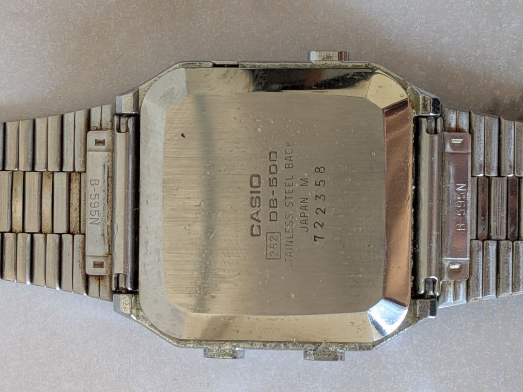 Casio Databank Db-500 Digital Quartz Stainless Steel Watch