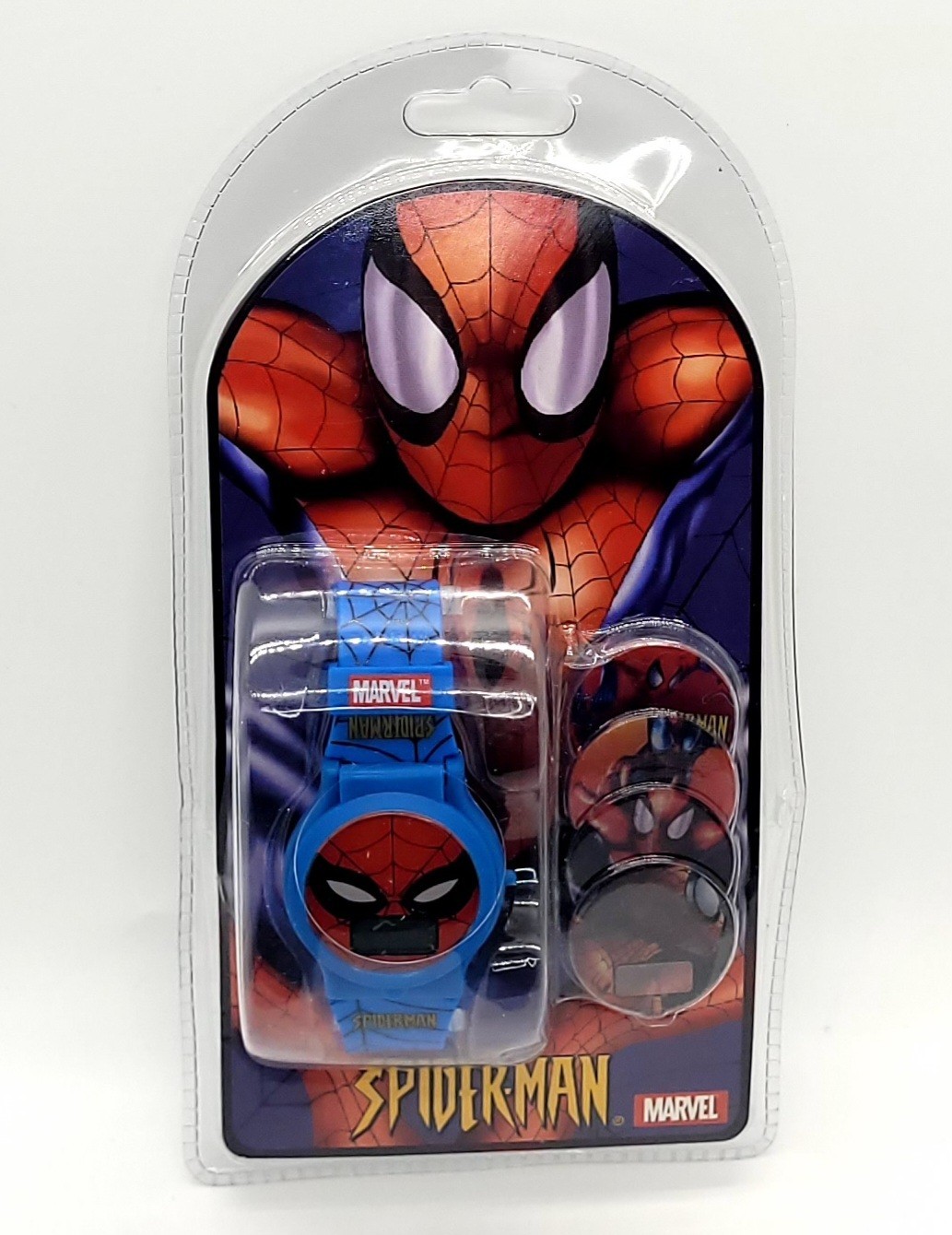 Spider-Man Digital Wristwatch Includes Multiple Faces Envy Watches Marvel 2002