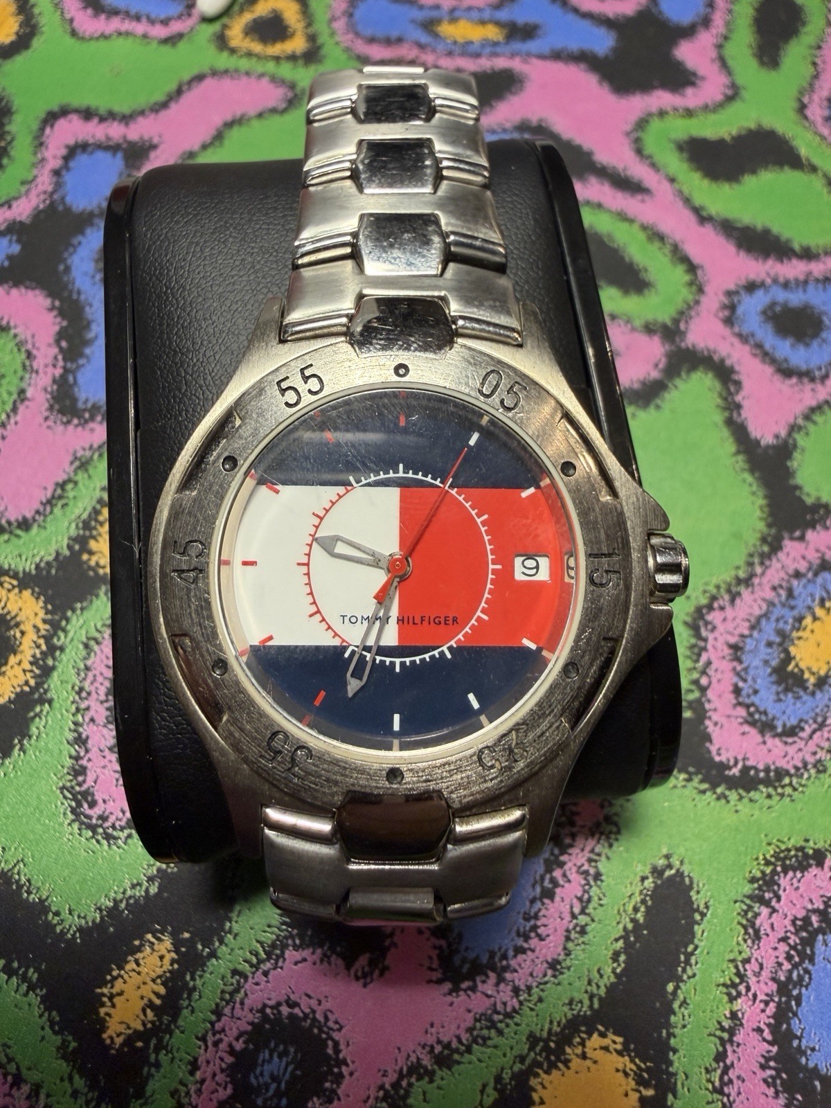 Tommy Hilfiger Red White Blue Dial Date Men’s Watch Quartz