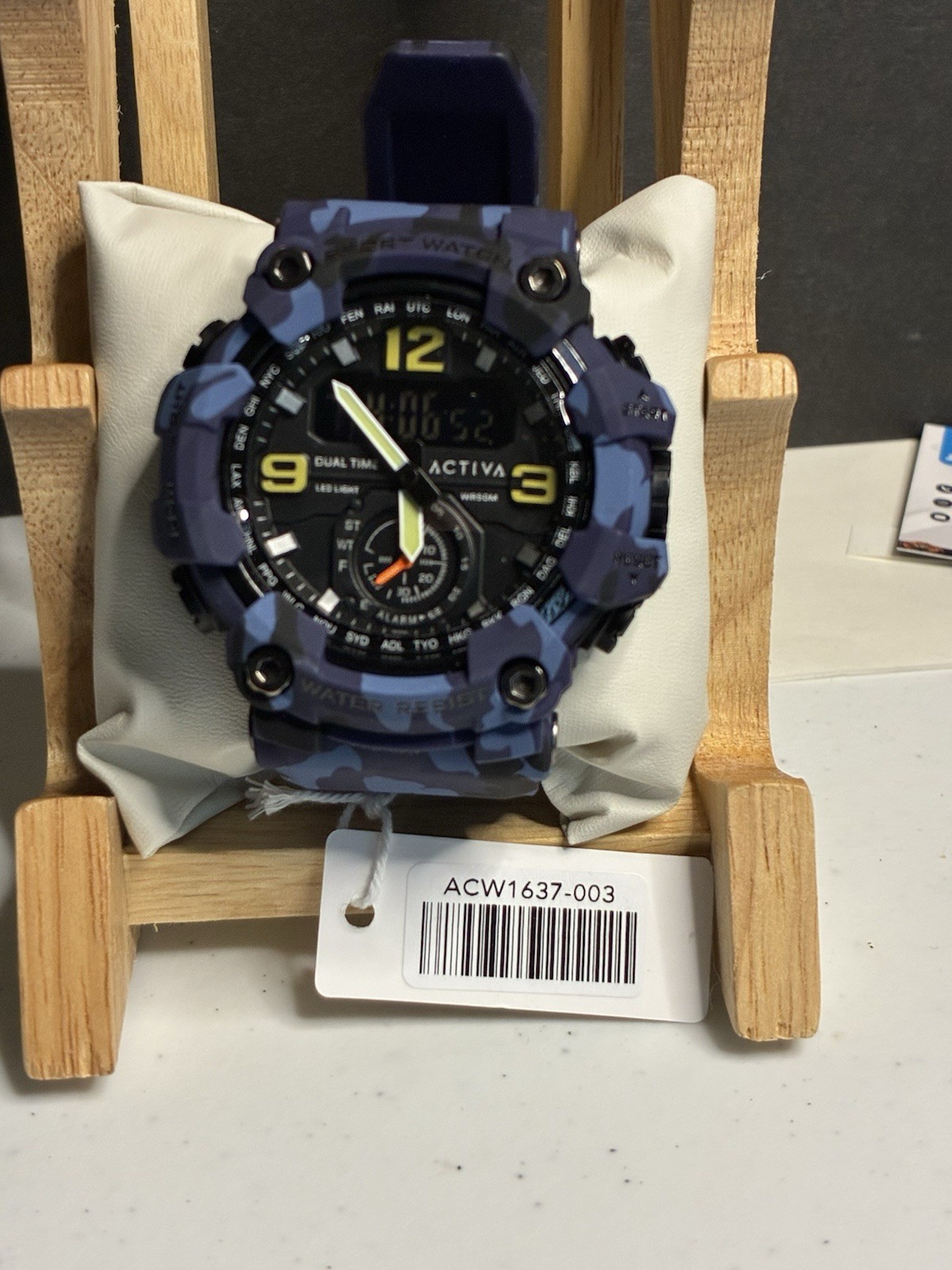 Activa X Invicta BlackOps Digital Men’s Watch-56mm, Camouflage,Blue ACW1637-003