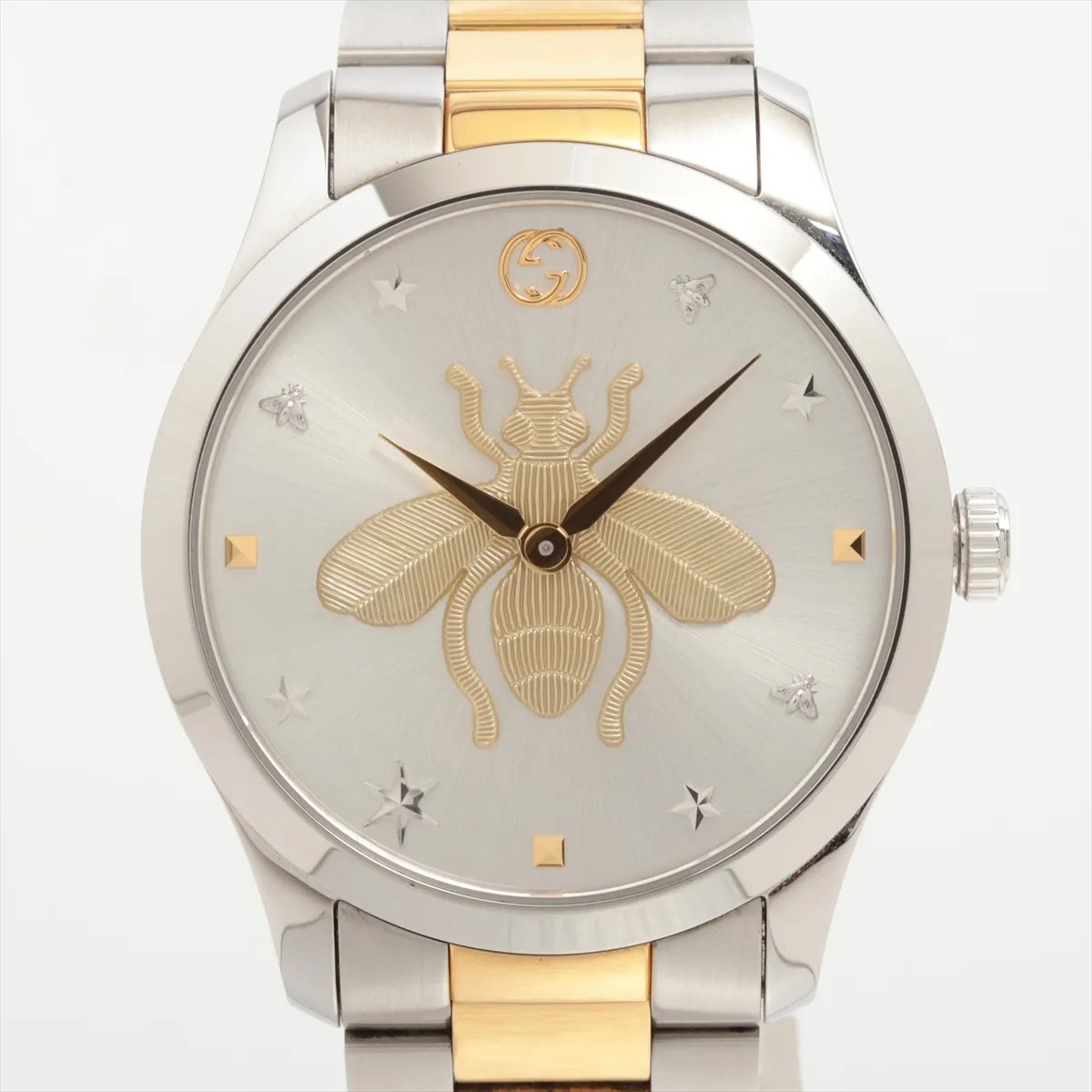 Gucci G-Timeless YA1264131 126.4 Bee design Silver Quartz Excellent condition