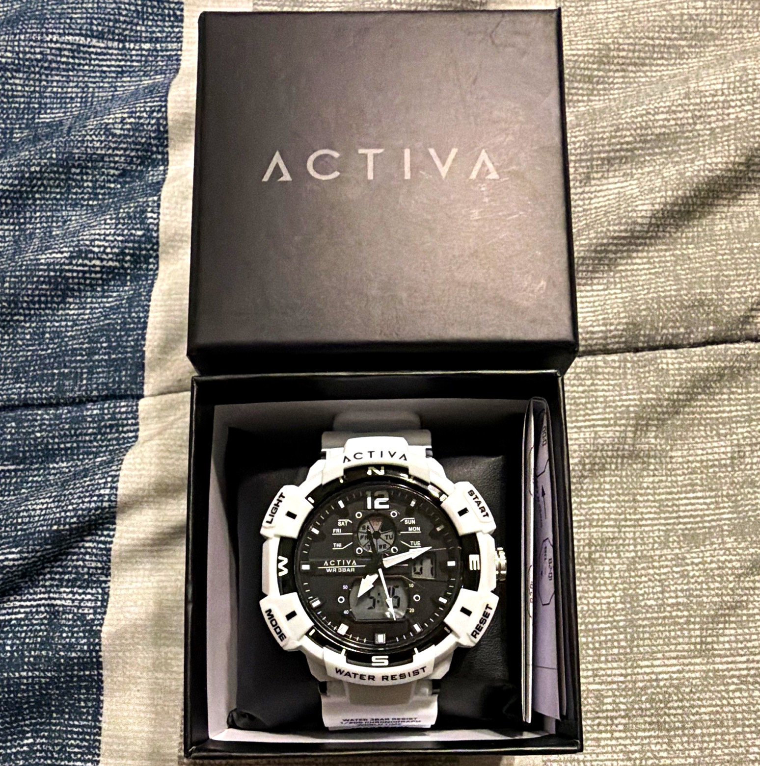 Activa X Invicta Digital Men’s Watch – 53mm. White (ACW8045-001) NIB