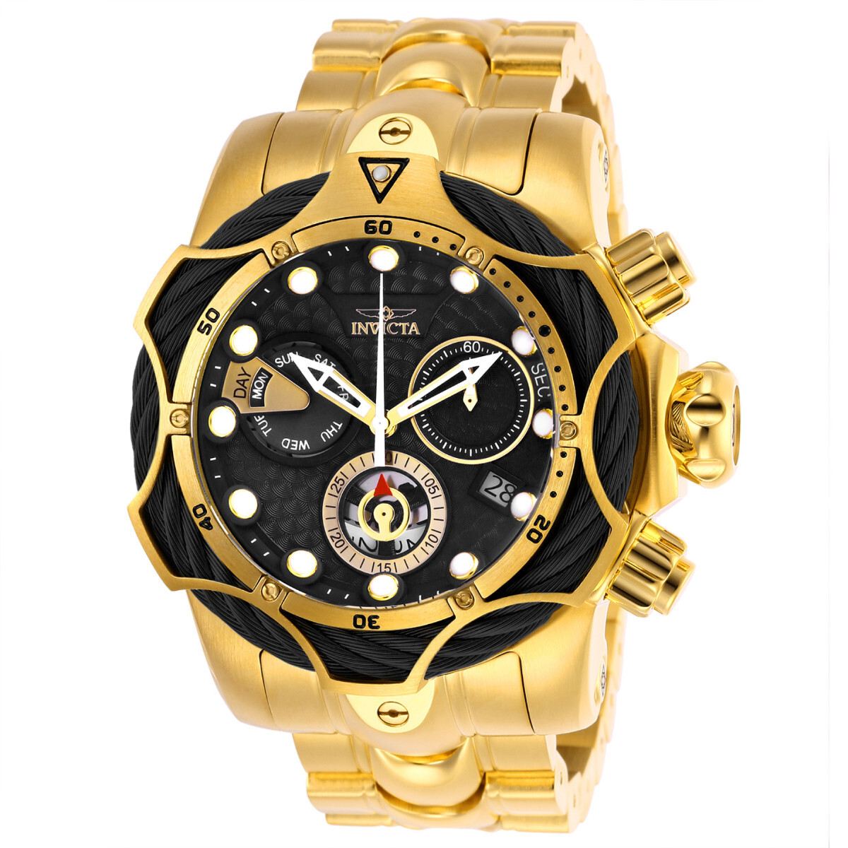 New Invicta Reserve Venom Swiss Ronda Z60 FE Caliber Men’s Watch, Gold 26654