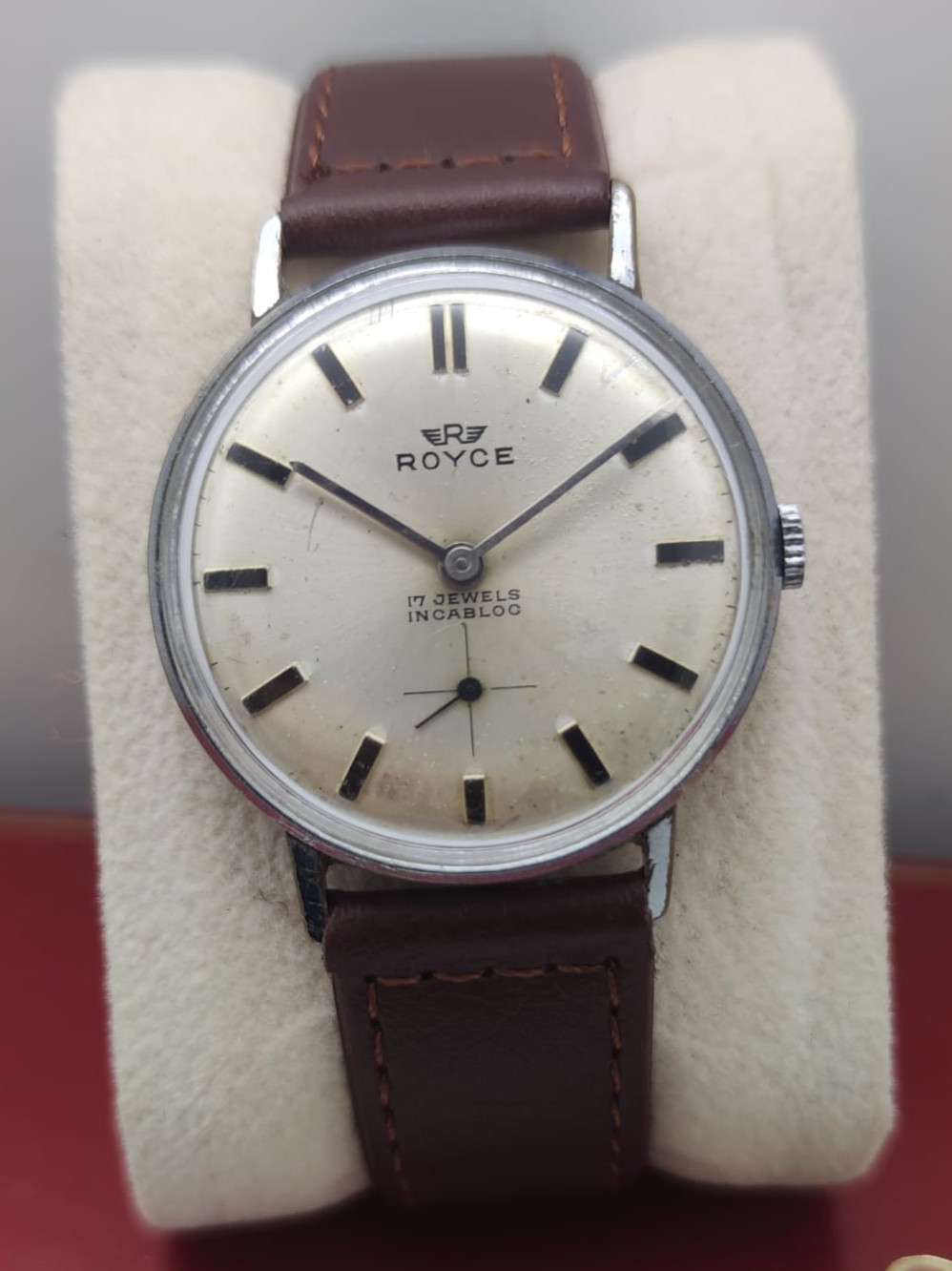 Vintage Jumbo Watch Royce Manual Wind Sub Second Swiss Made For Mens 1960s