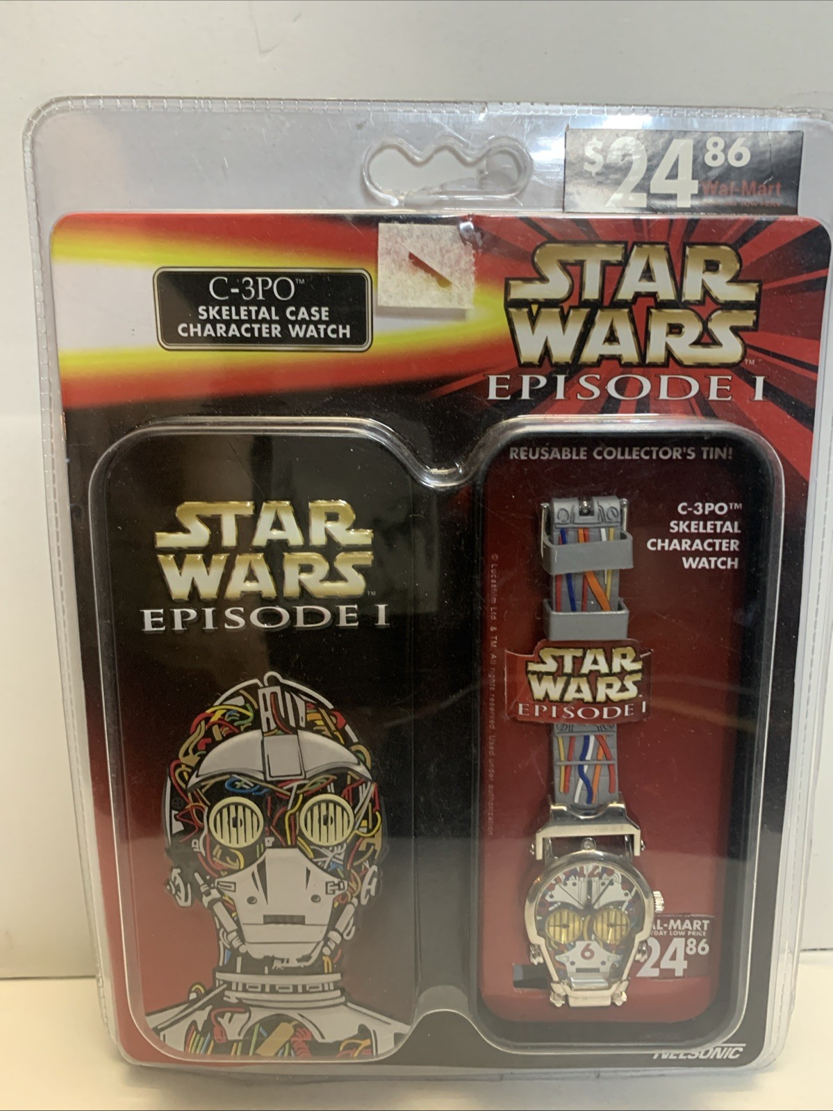 Star Wars episode 1 C-3PO C3PO Skeletal Character Watch Wristwatch Sealed MINT