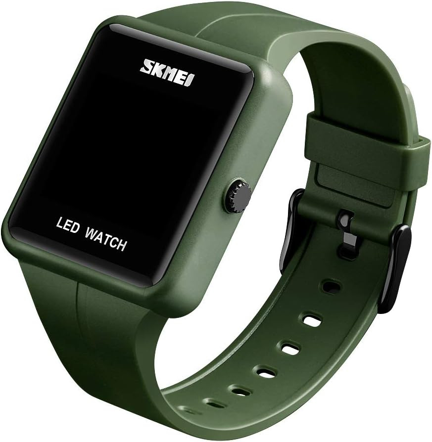 Large Face LED Digital Watch Date Time 3Bar Waterproof Wristwatch Men Women Spor