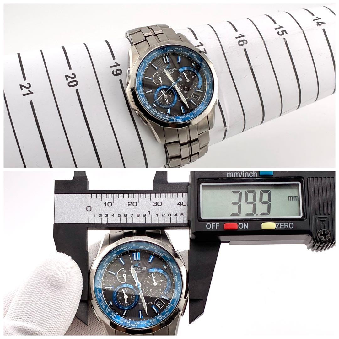 Casio Solar Oceanus Radio Controlled Women Wristwatch Blue Dial 18cm Titanium