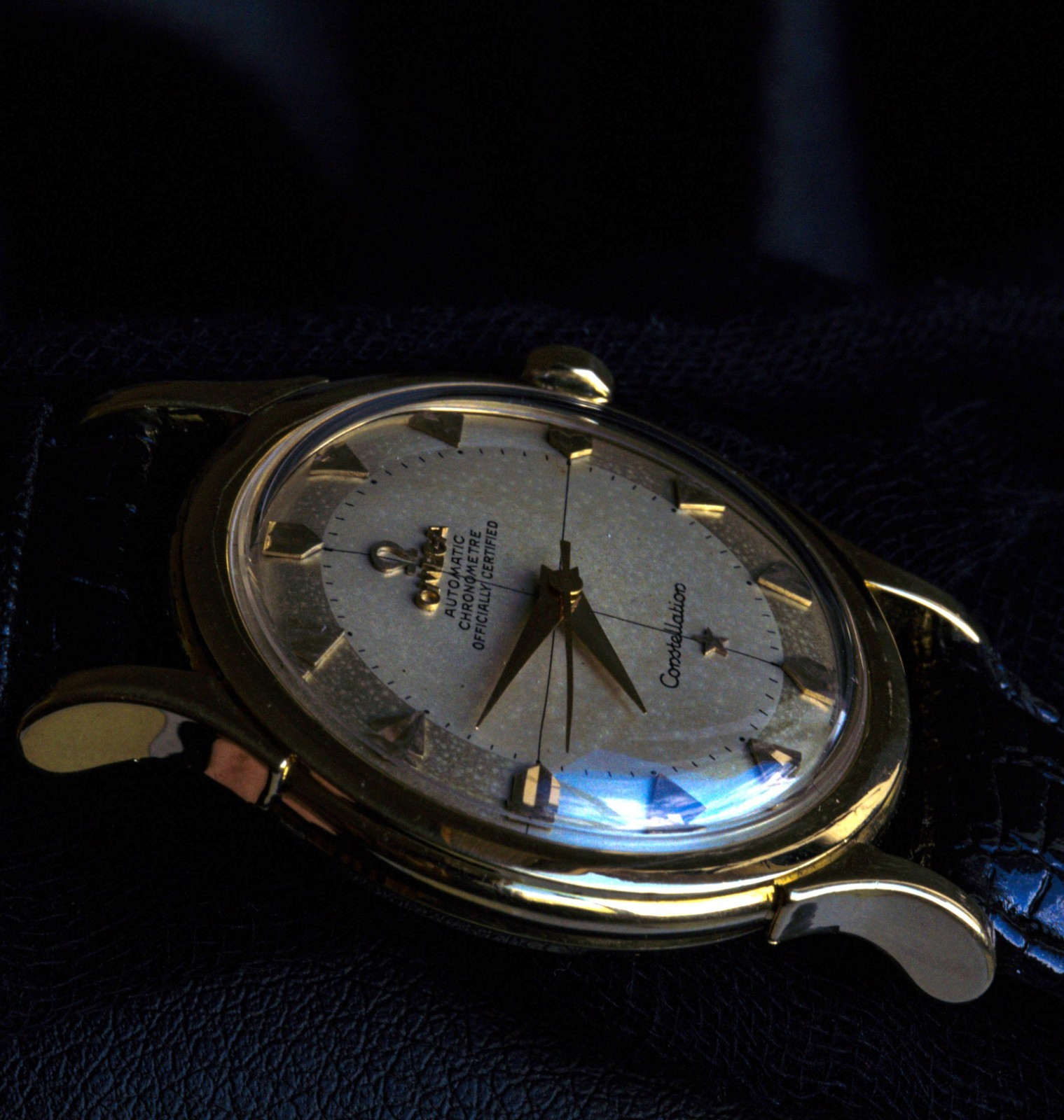 18k Solid Gold OMEGA Constellation Arrow Markers Automatic Vintage Men’s Watch