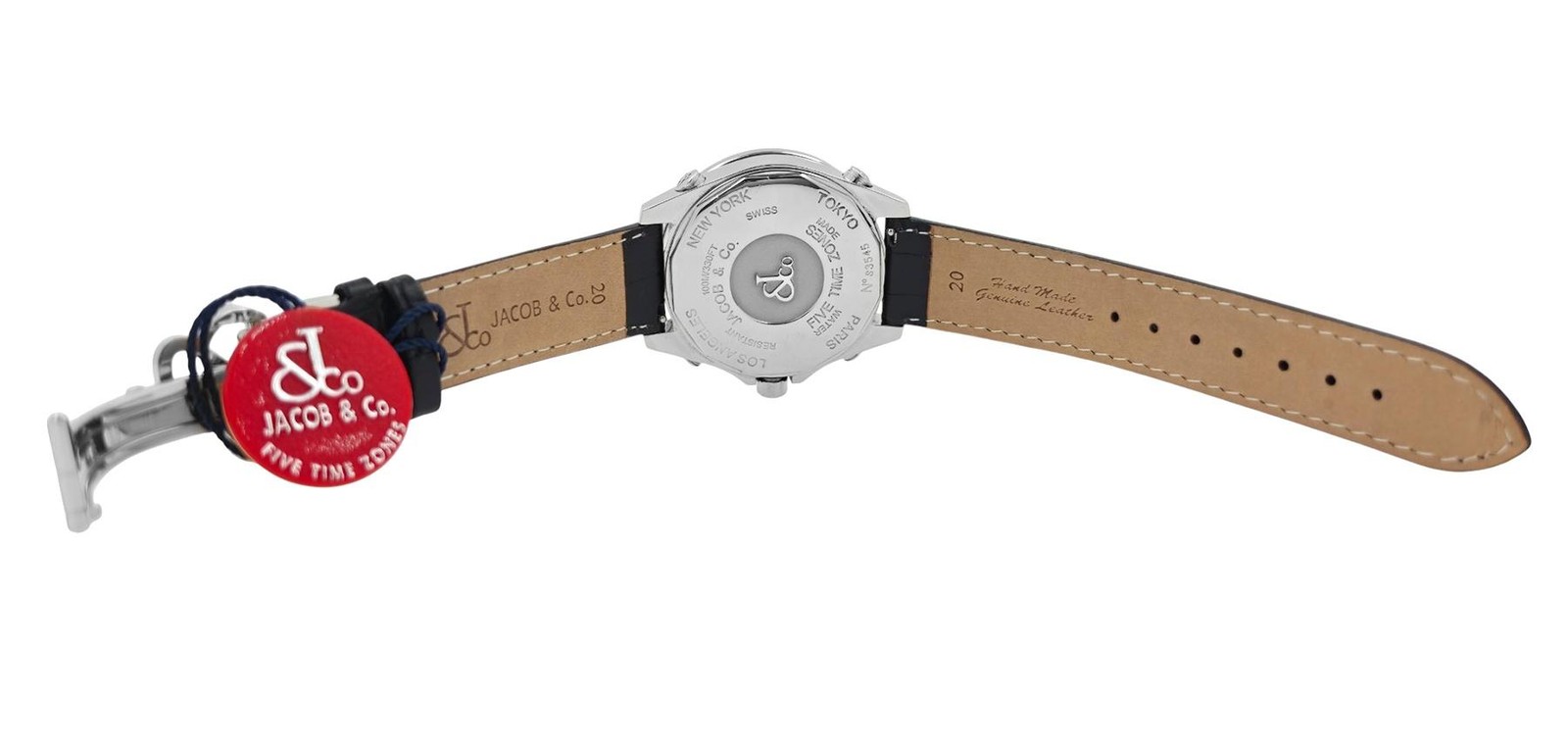 Jacob & Co Five Time Zone JCM-14DA Silver Dial Steel 40MM Unisex Quartz Watch