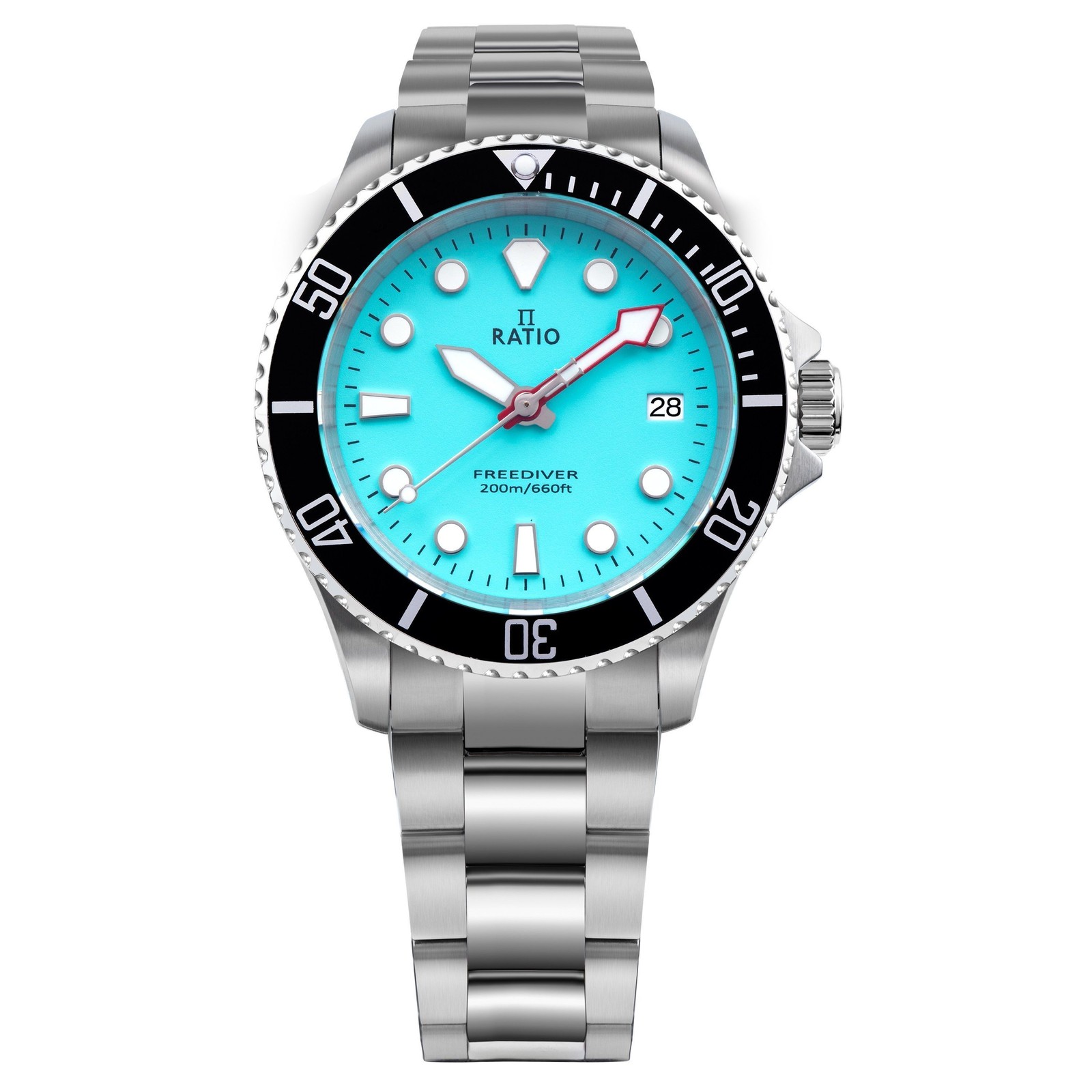 Ratio FreeDiver Stainless Steel Ice Blue Dial Quartz Diver’s RTF032 Men’s Watch