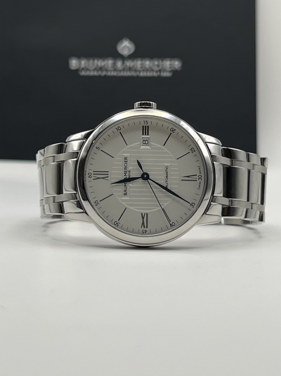 Baume & Mercier Classima MOA10215 Swiss Automatic 40mm Mens Watch Box & Card-NEW