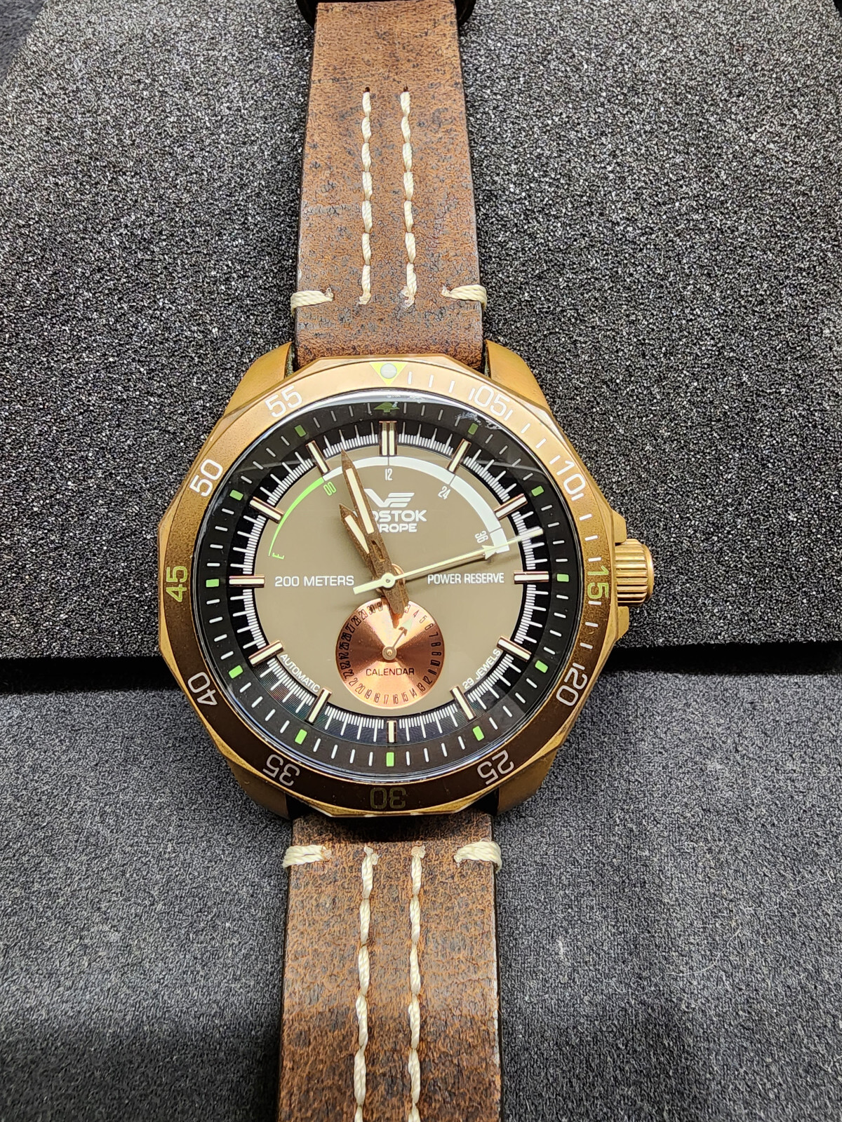Vostok Europe NE57 Automatic, Bronze, Green Dial