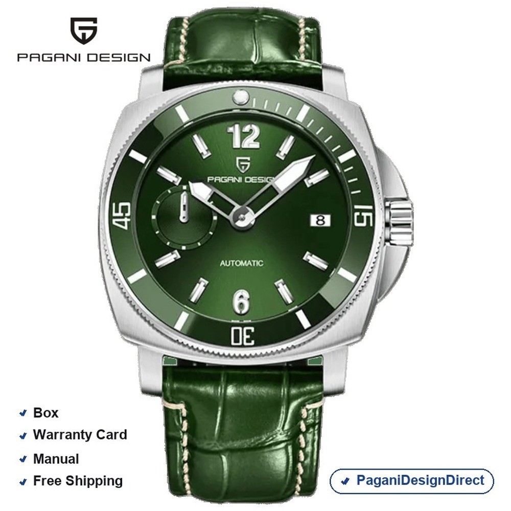 Pagani Design PD-1820 Leather Green Automatic Men’s Watch