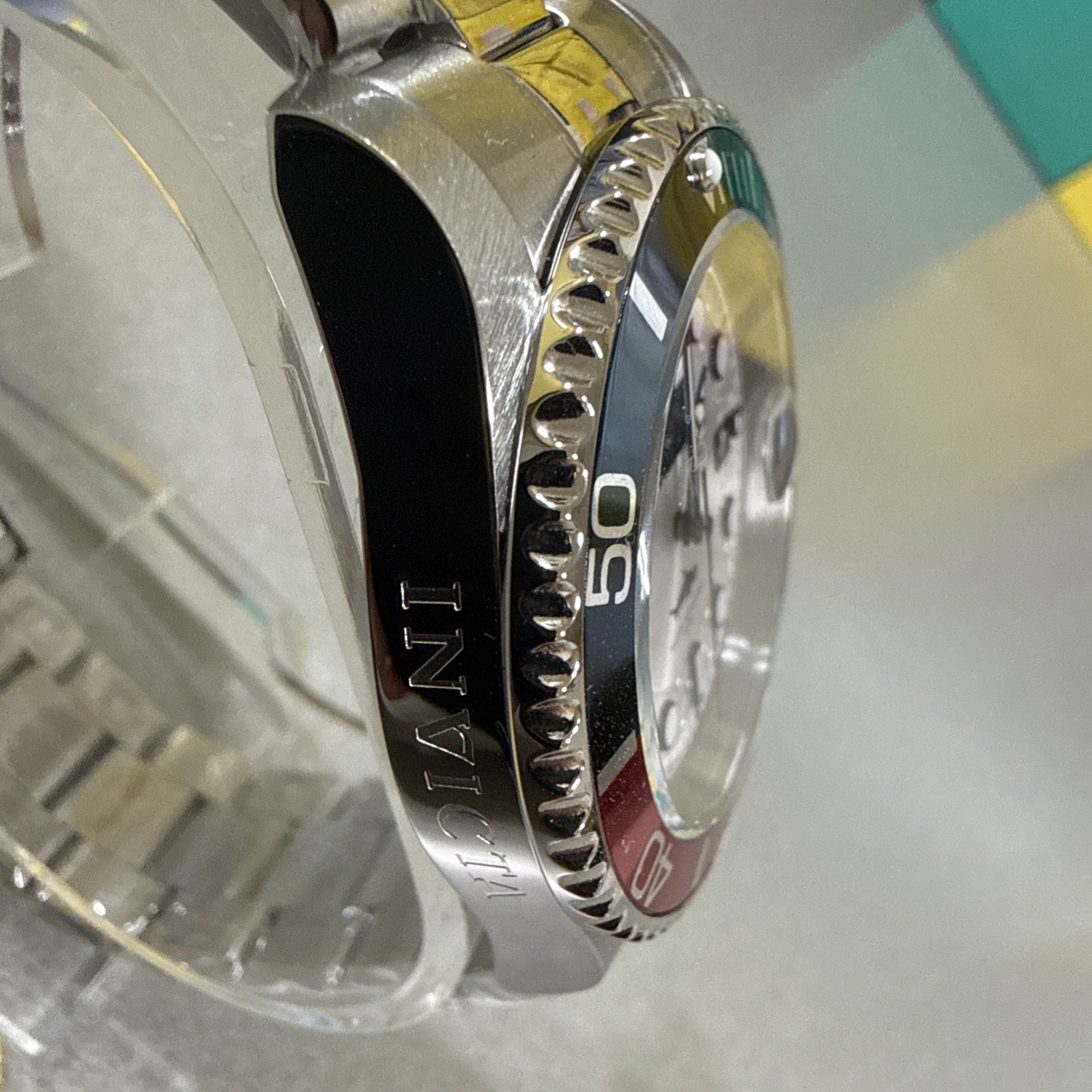 Invicta Pro Diver Isobar Men’s Watch 42mm Steel Silver Dial Red/Black 50830