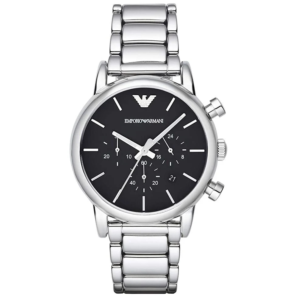 Emporio Armani AR1853 Mens Silver Chronograph Watch