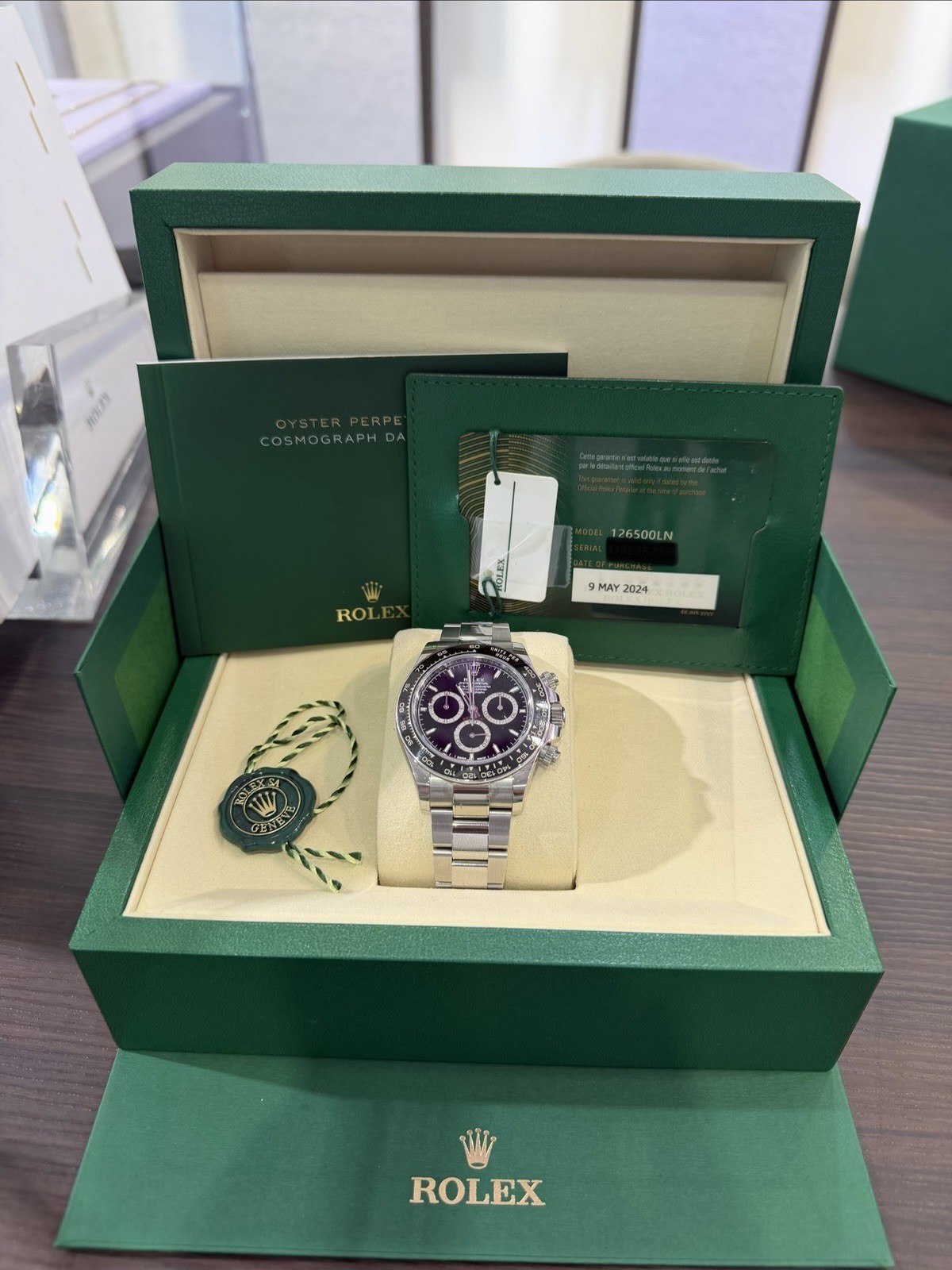 2024 Rolex Daytona 40mm 116500LN Stainless Steel Black Dial