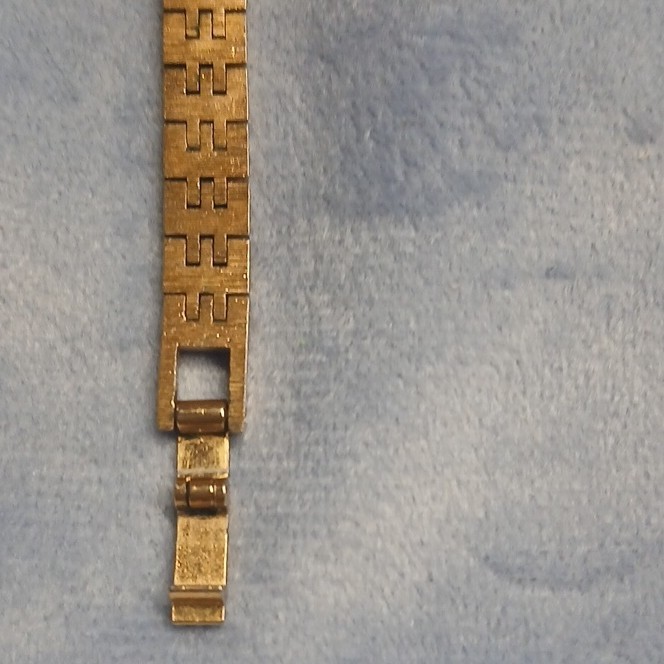Citizen Quartz Gold Tone Rectangle Wristwatch Black Dial Analog Stick Indexes