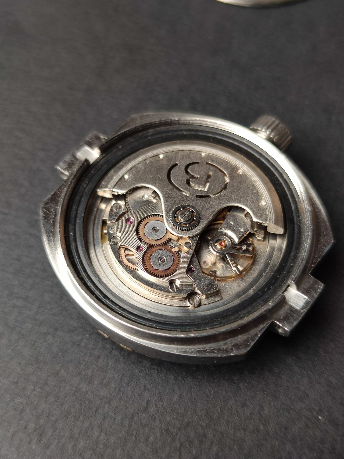 Rare Russian mechanical watch with self-winding Vostok Neptune movement 2416